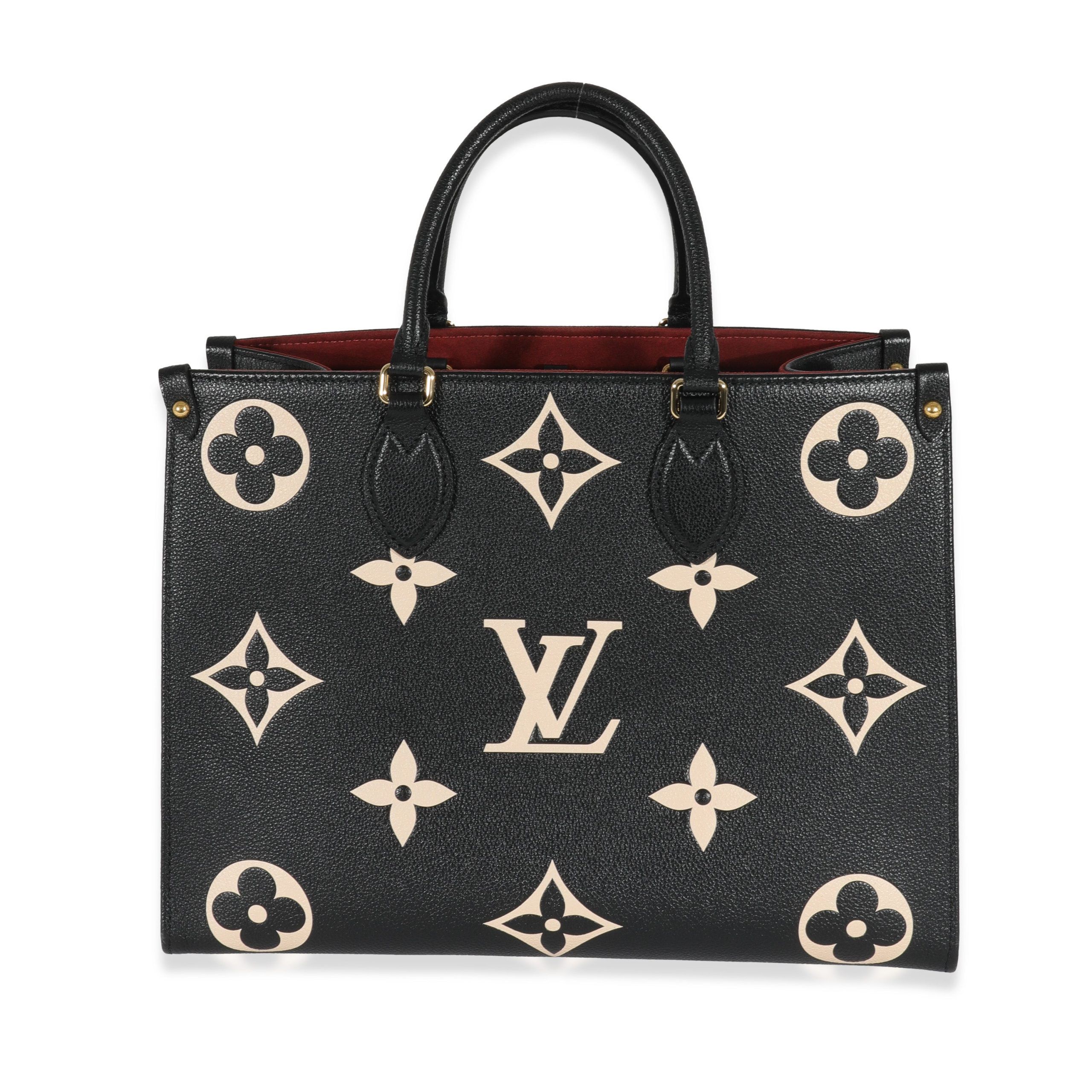 image of Louis Vuitton Black & Beige Monogram Empreinte Onthego Mm, Women's