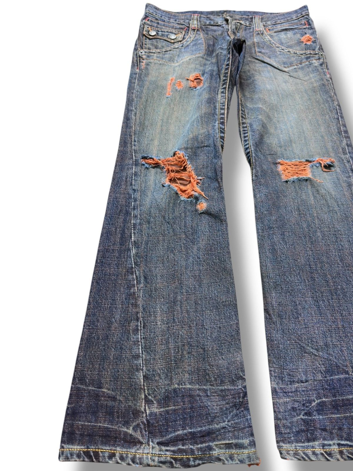 PPFM Vintage PPFM Flare Bootcut Grunge Distressed Denim Size US 32 / EU 48 - 3 Thumbnail