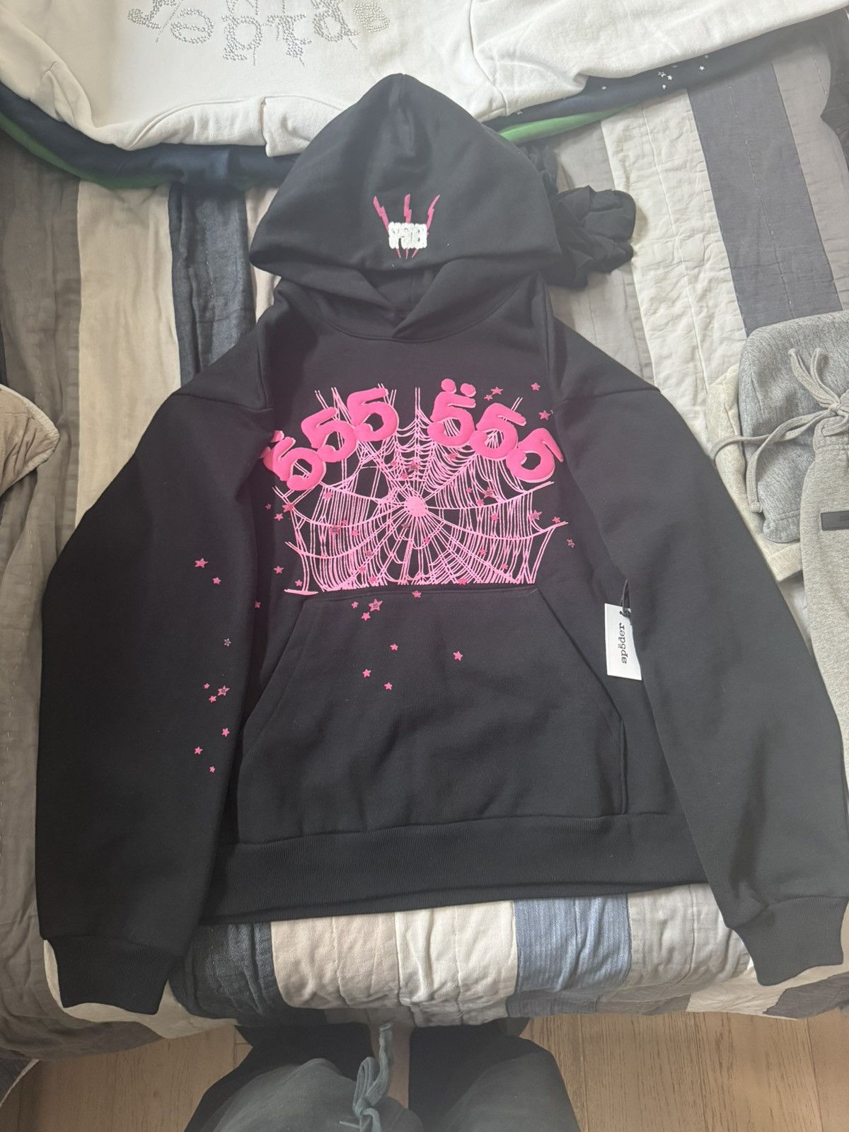 Other Sp5der Angel Number Hoodie Black | Grailed
