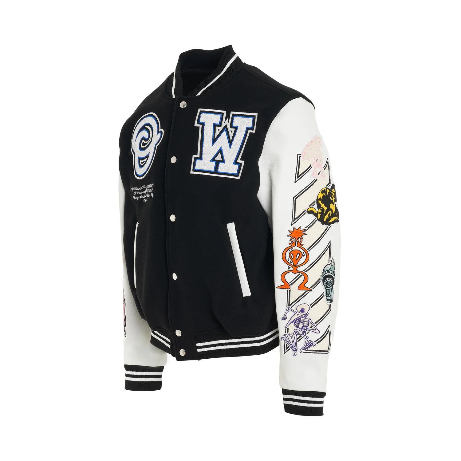Off-White o1mris0824 Jacket in Black & White Size US M / EU 48-50 / 2 - 2 Thumbnail
