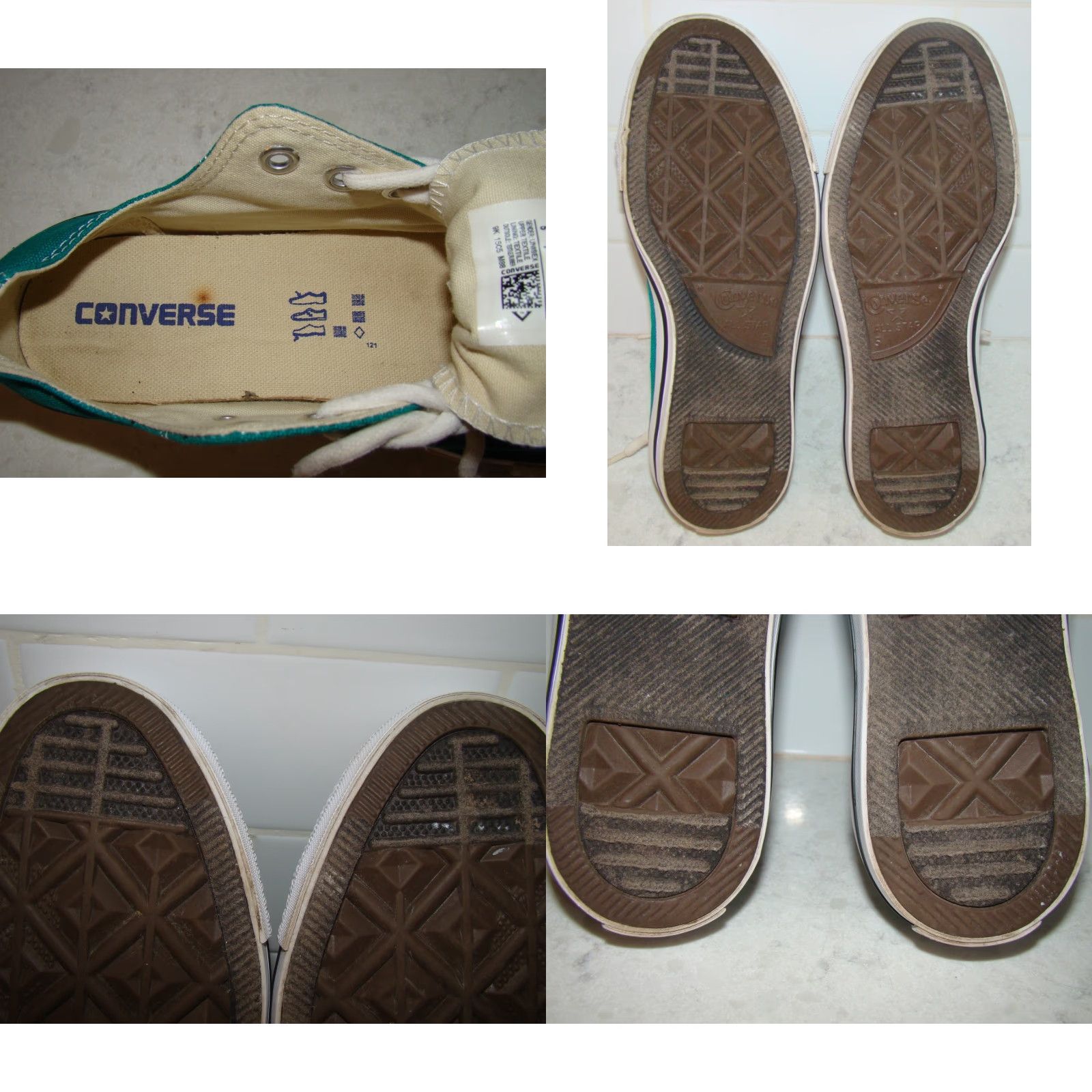 Converse Converse Womens Teal Green Canvas All Star Low Top Sneakers Tennis Shoes Size M / US 6-8 / IT 42-44 - 8 Thumbnail