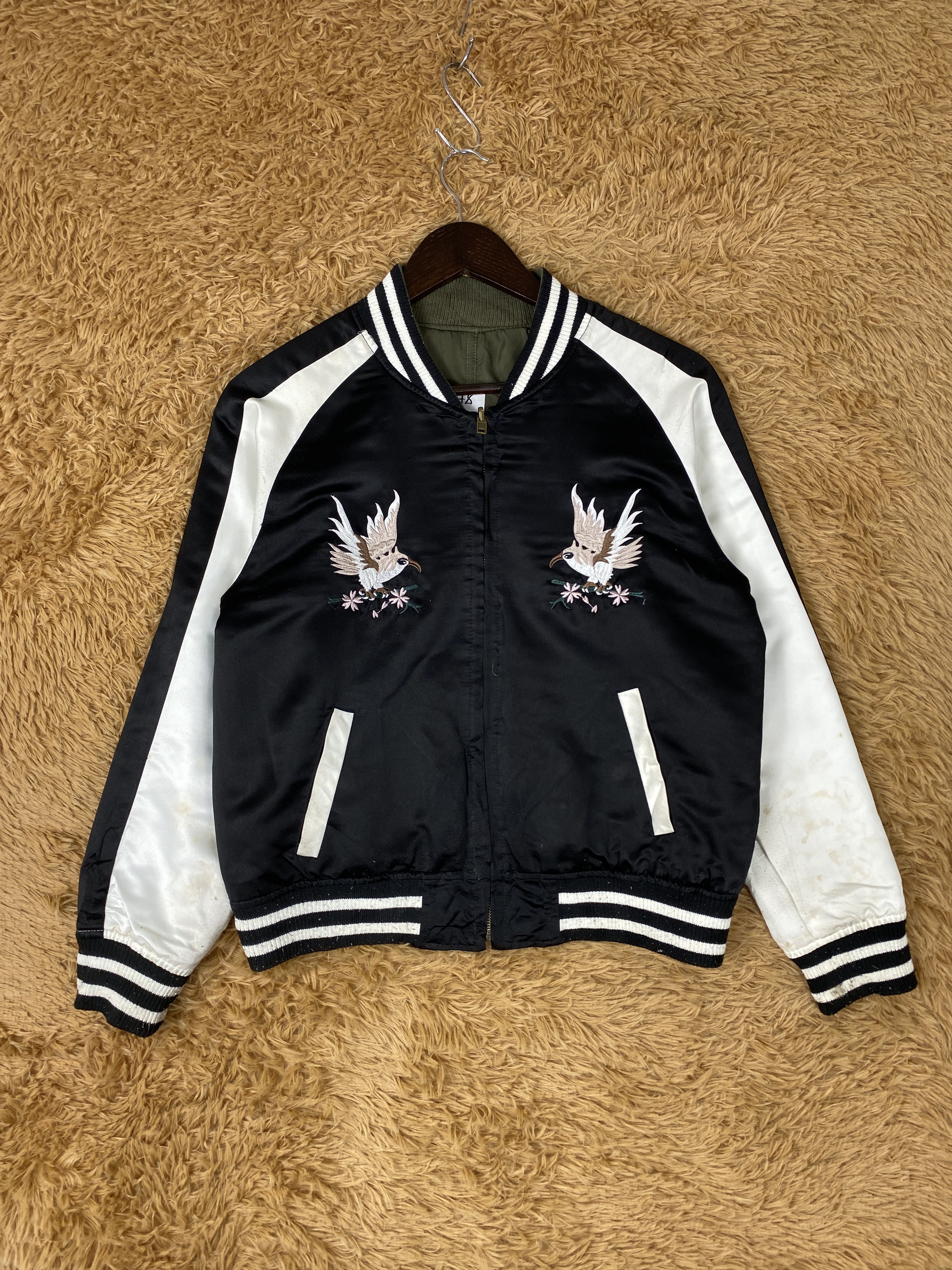 Japanese Brand Vintage Sukajan Reversible Bombers Jacket J1978 Size US S / EU 44-46 / 1 - 1 Thumbnail