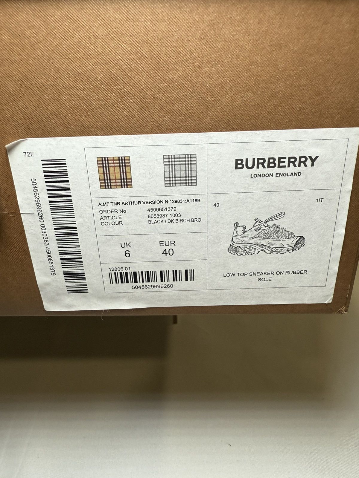Burberry Burberry Arthur Sneaker Size US 7 / EU 40 - 11 Thumbnail