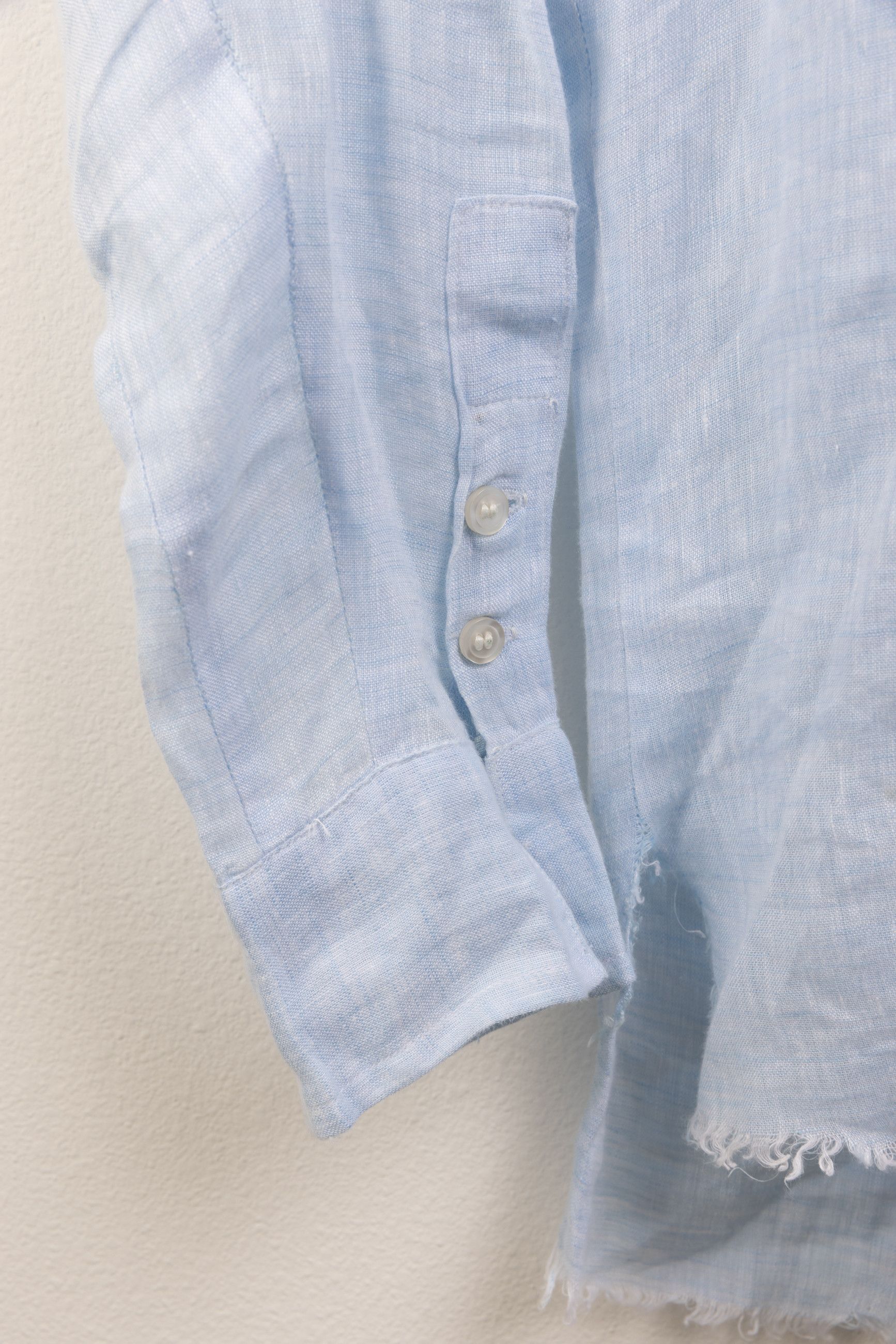Greg Lauren "The studio shirt" baby blue patchwork linen Size US S / EU 44-46 / 1 - 4 Thumbnail