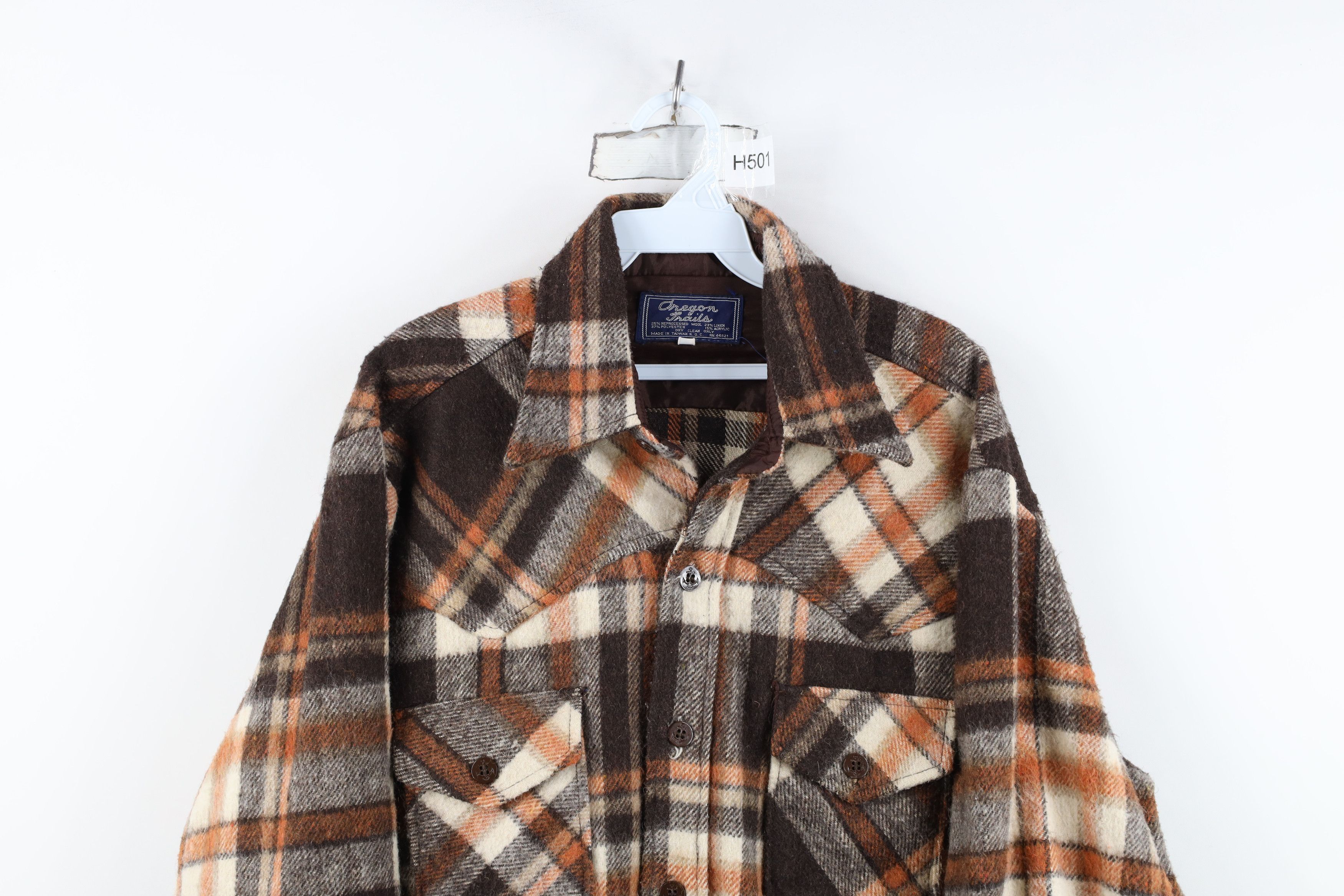 Vintage Vintage 70s Blend CPO Collared Button Shirt Jacket Jac Shirt Size US XL / EU 56 / 4 - 2 Thumbnail