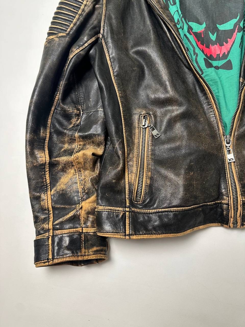DC Comics 2016s Suicide Squad Joker Leather Jacket Vintage RARE🔥 Size US M / EU 48-50 / 2 - 4 Thumbnail