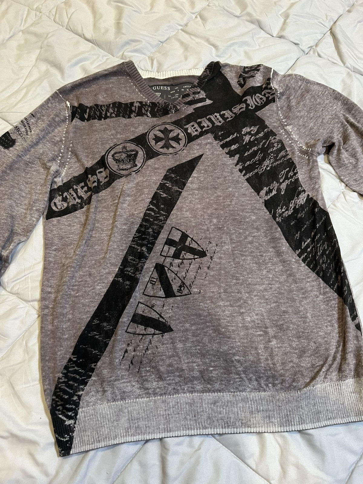 Guess Guess Los Angeles Sweater Black Graphic Size US L / EU 52-54 / 3 - 4 Thumbnail