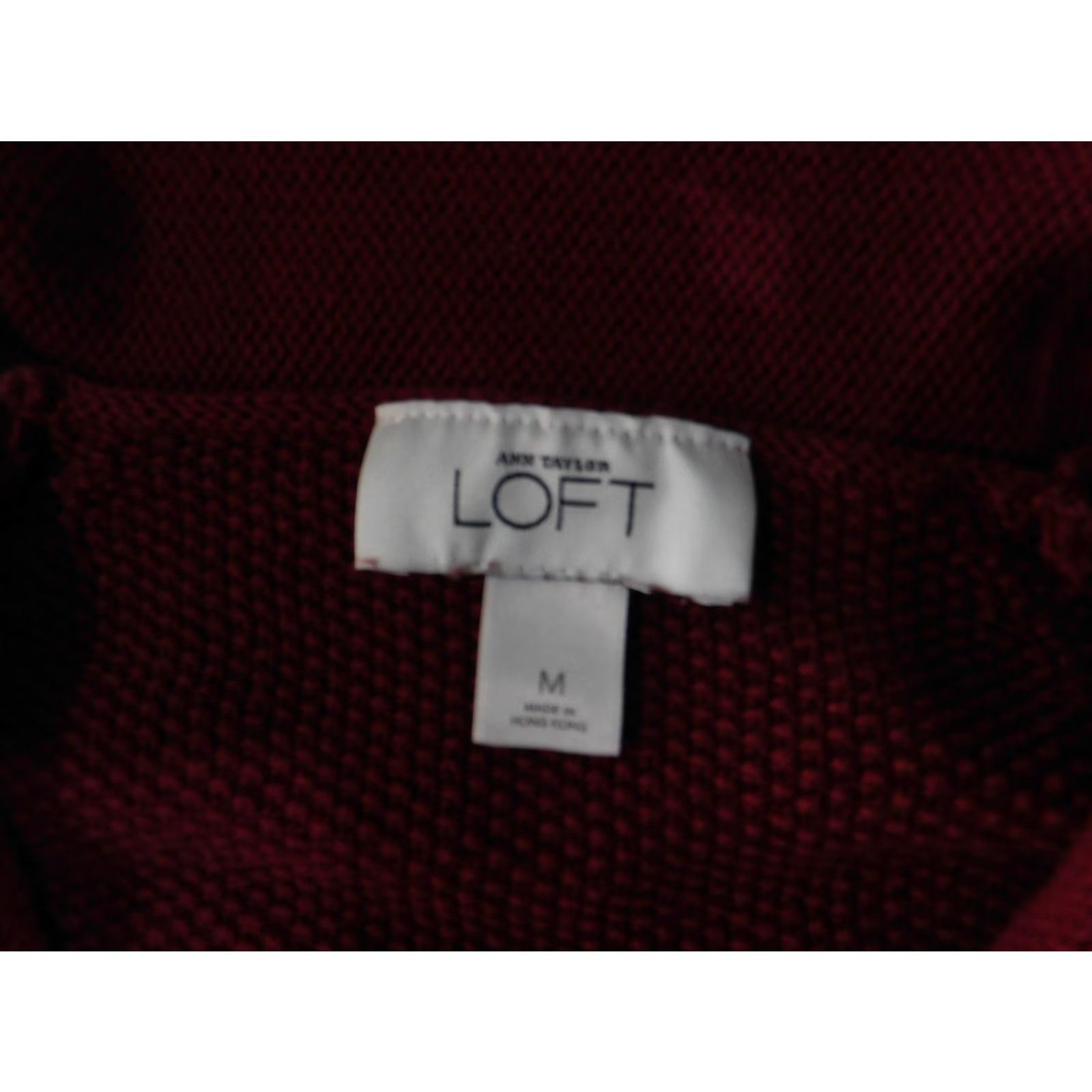 Loft VINTAGE LOFT Ann Taylor Sweater Womens M Red Short Sleeve Shawl Collar Tunic 100% Cotton Raglan Knit Crew Neck Womens Size M / US 6-8 / IT 42-44 - 4 Thumbnail