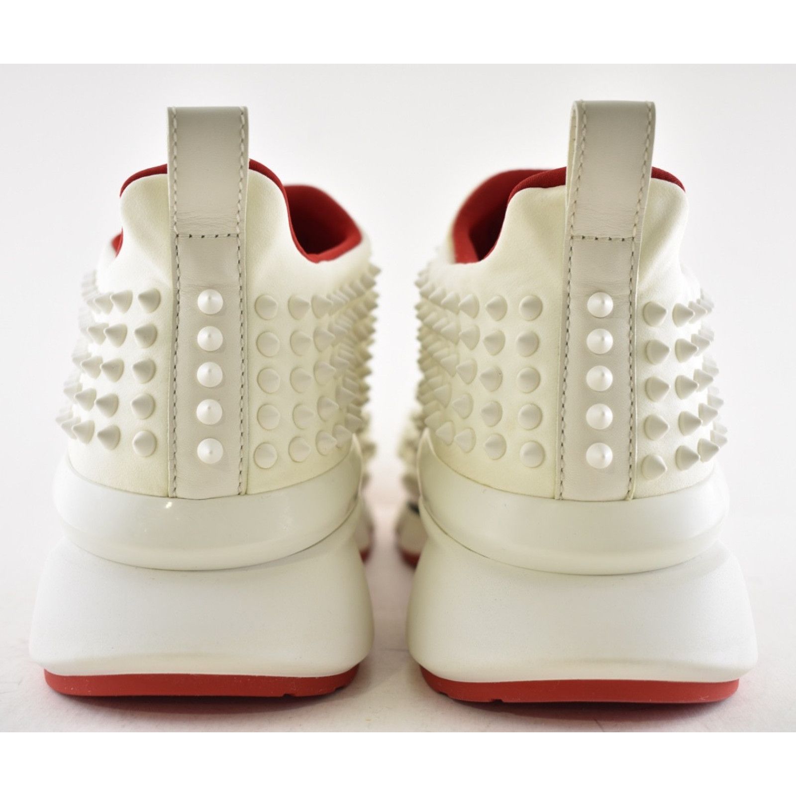 Christian Louboutin Christian Louboutin Mens Spike Sock 30 Neoprene White Low Size US 11 / EU 44 - 12 Thumbnail