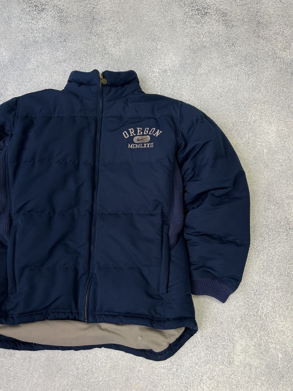 Nike × Vintage Vintage Nike Oregon blue Down Puffer jacket Size US XL / EU 56 / 4 - 2 Thumbnail