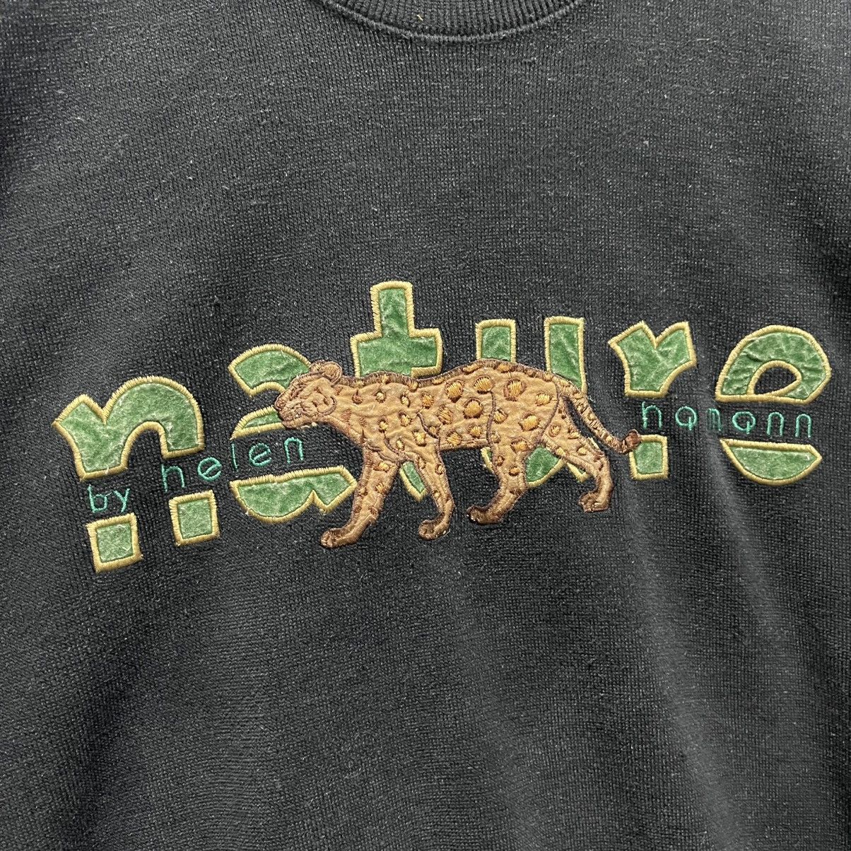 Japanese Brand Vintage Helen Homonn Embroidered Panther Crewneck Sweatshirt Size US M / EU 48-50 / 2 - 3 Thumbnail