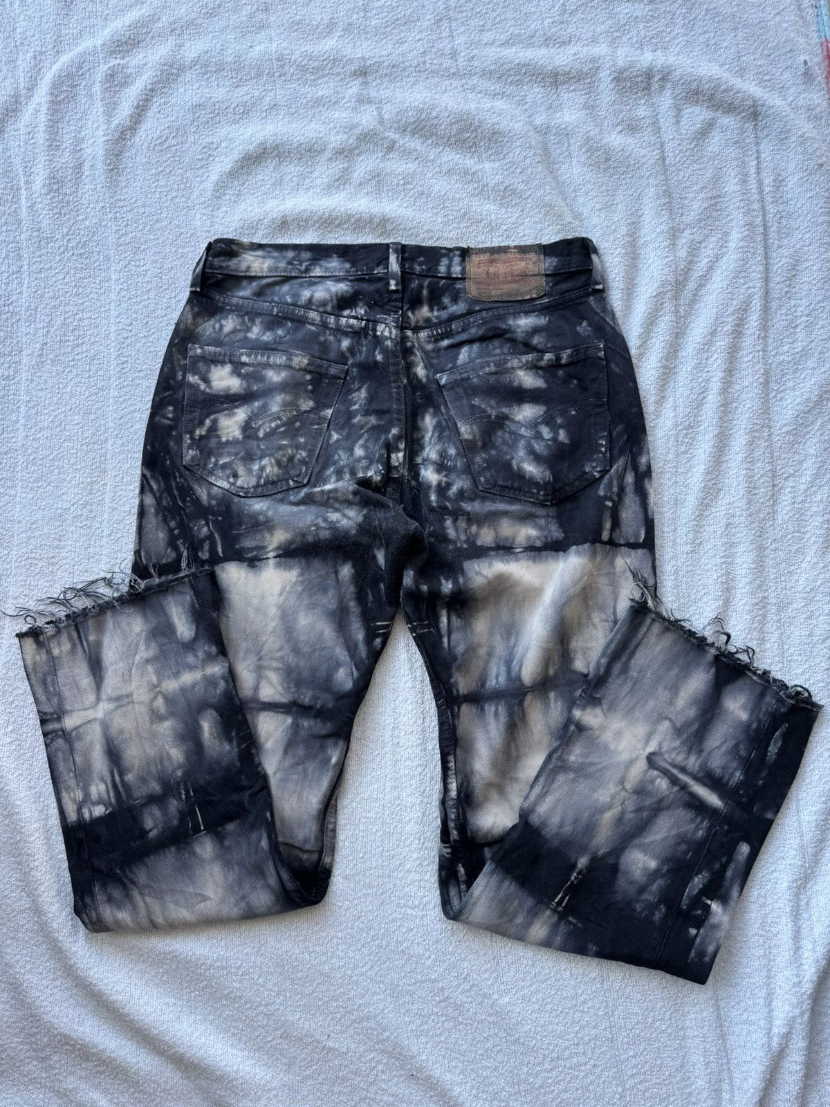 Levi's Vintage Clothing Vintage 90s Levis 501 Tie dye bleach denim Size US 33 - 3 Thumbnail