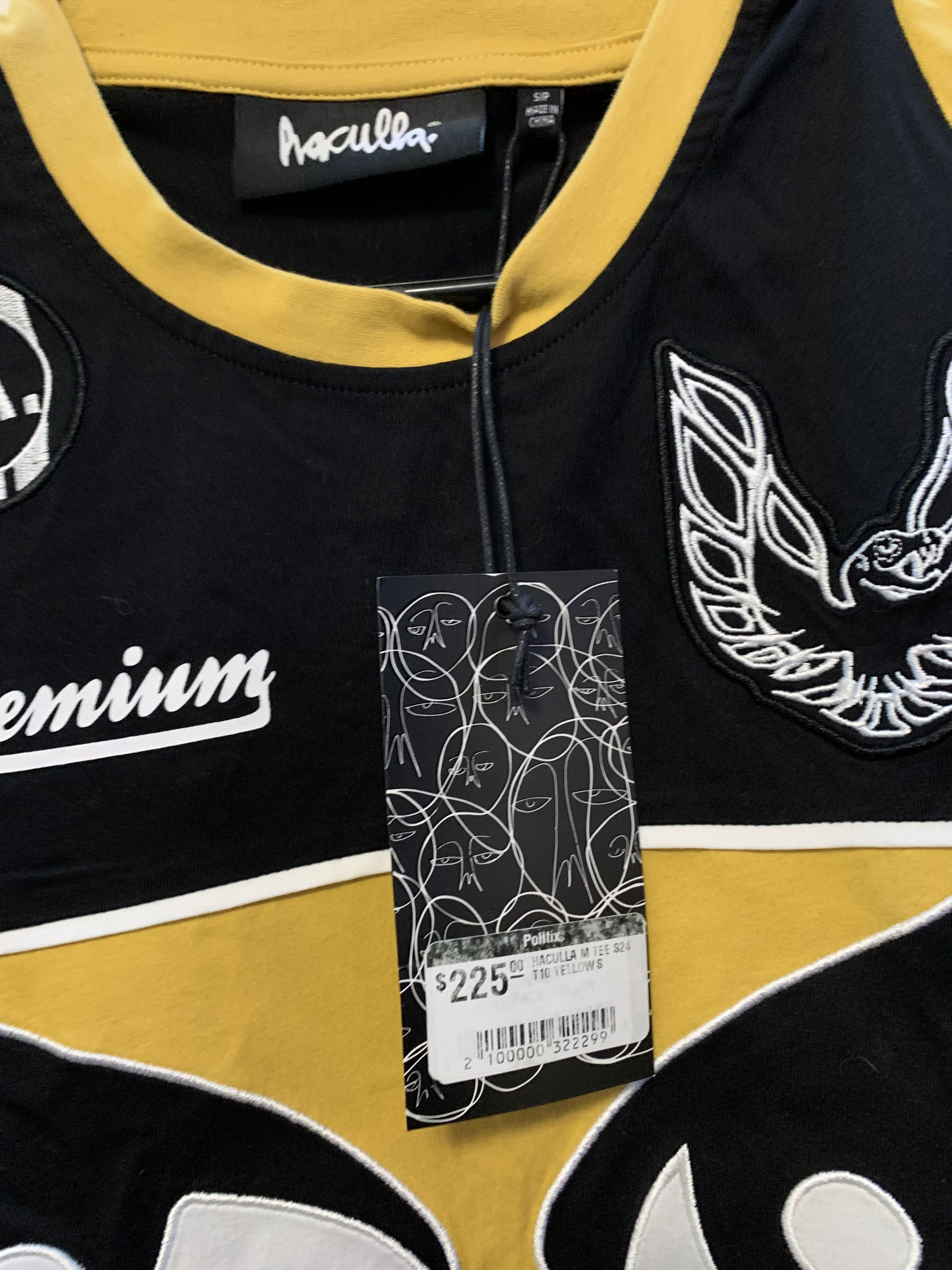 Haculla HACULLA Super Premium Tee ⊛ BLACK/YELLOW ⊛ Brand New Size US S / EU 44-46 / 1 - 6 Thumbnail