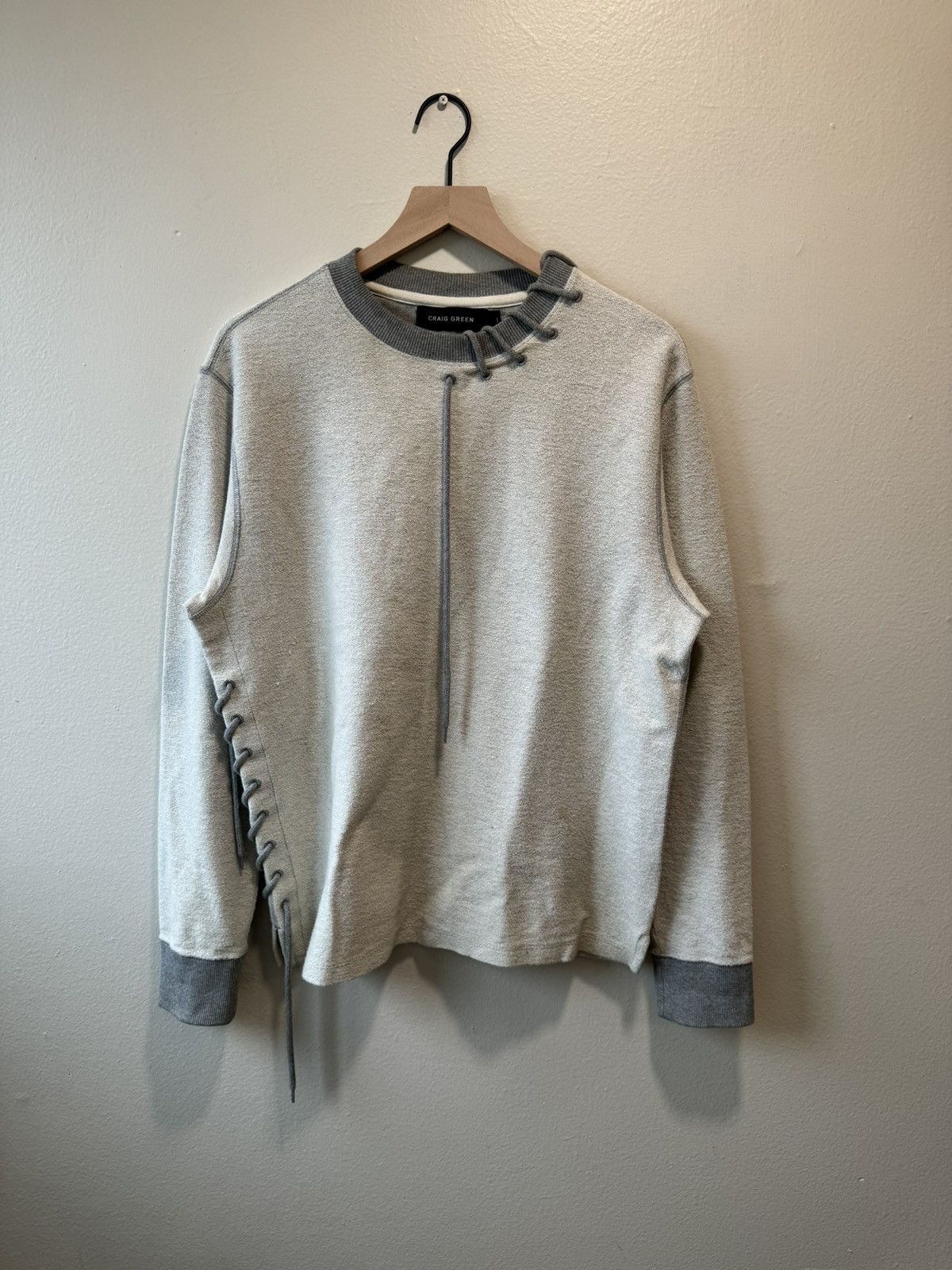 image of Craig Green Gray String Sweater in Grey, Men's (Size Small)
