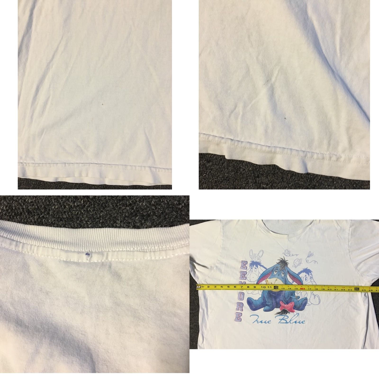 Disney VINTAGE 90s Disney Eeyore Faded Shirt XXL Mickey Mouse Looney Tunes Disneyland Cartoon T-Shirt Men 2XL White Short Sleeve Baseball Style Size US XXL / EU 58 / 5 - 8 Thumbnail