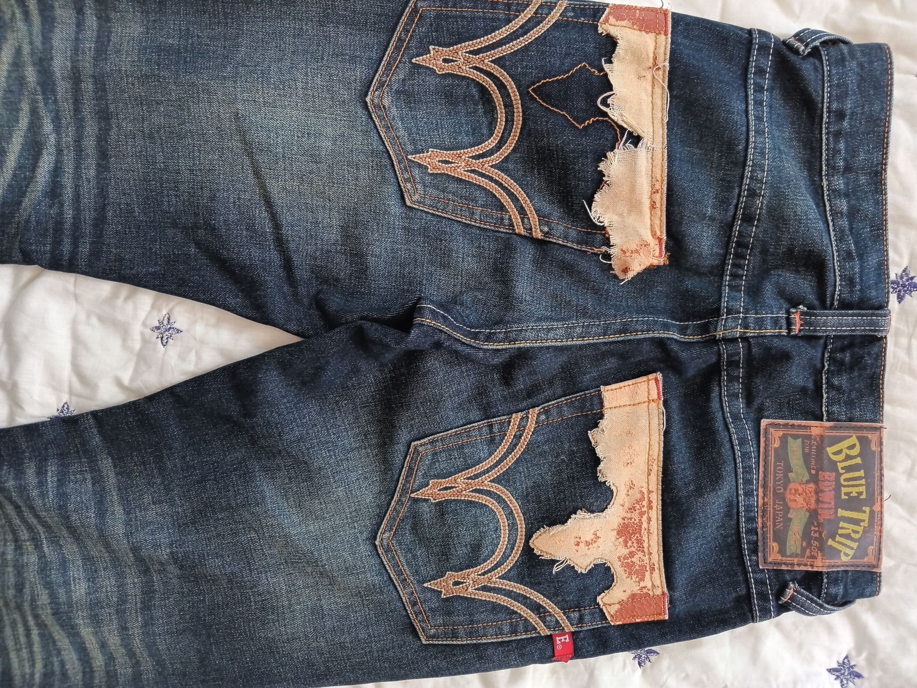 Edwin Edwin 505 Blue Trip Distressed Jeans Size US 29 - 9 Thumbnail