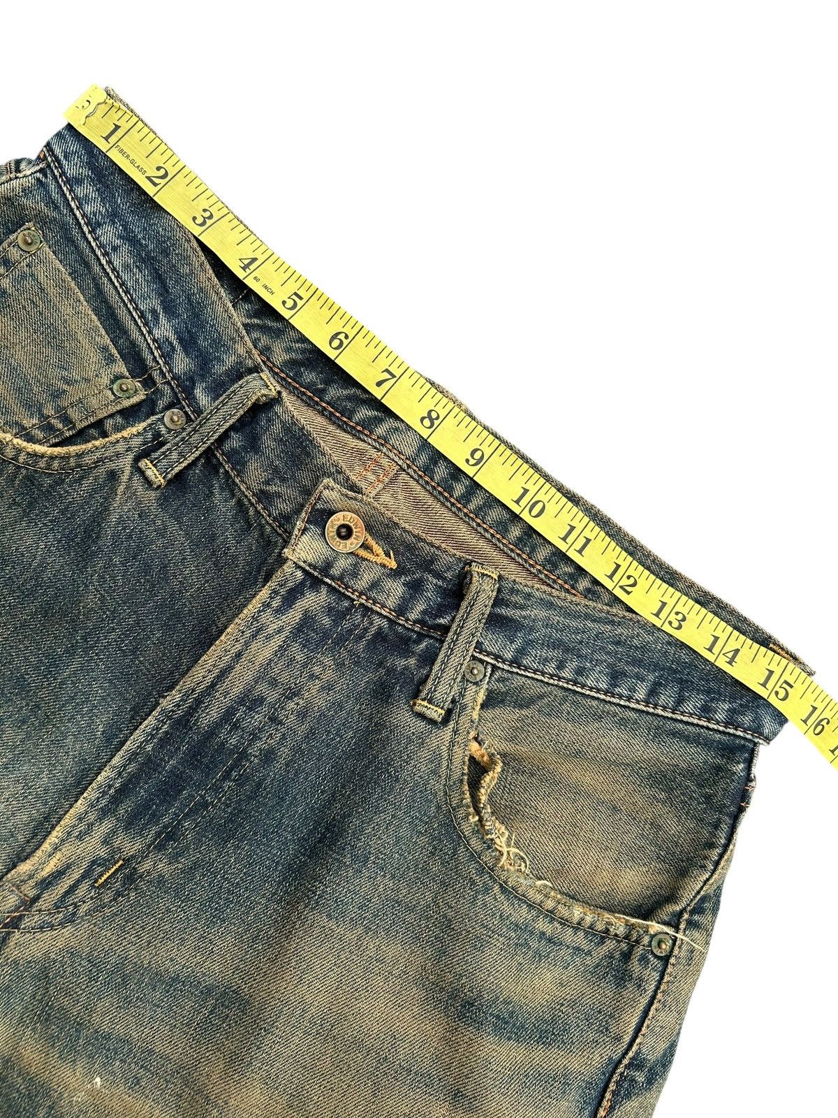 Kapital Thrashed Vintage Edwin 505X Selvedge Rusty Denim Jeans Size US 31 - 14 Thumbnail