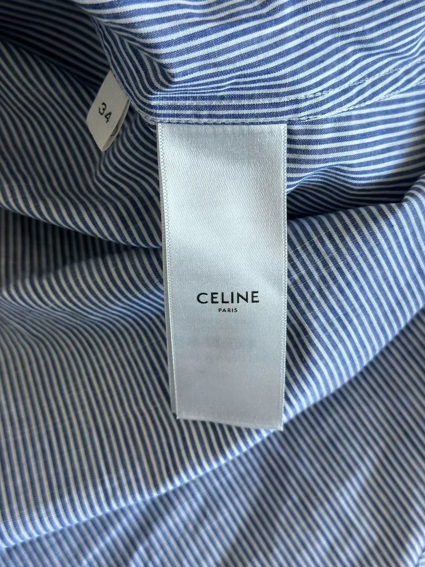 Celine CELINE Stripe Triomphe Shirt 34 New Size US XXS / EU 40 - 4 Thumbnail