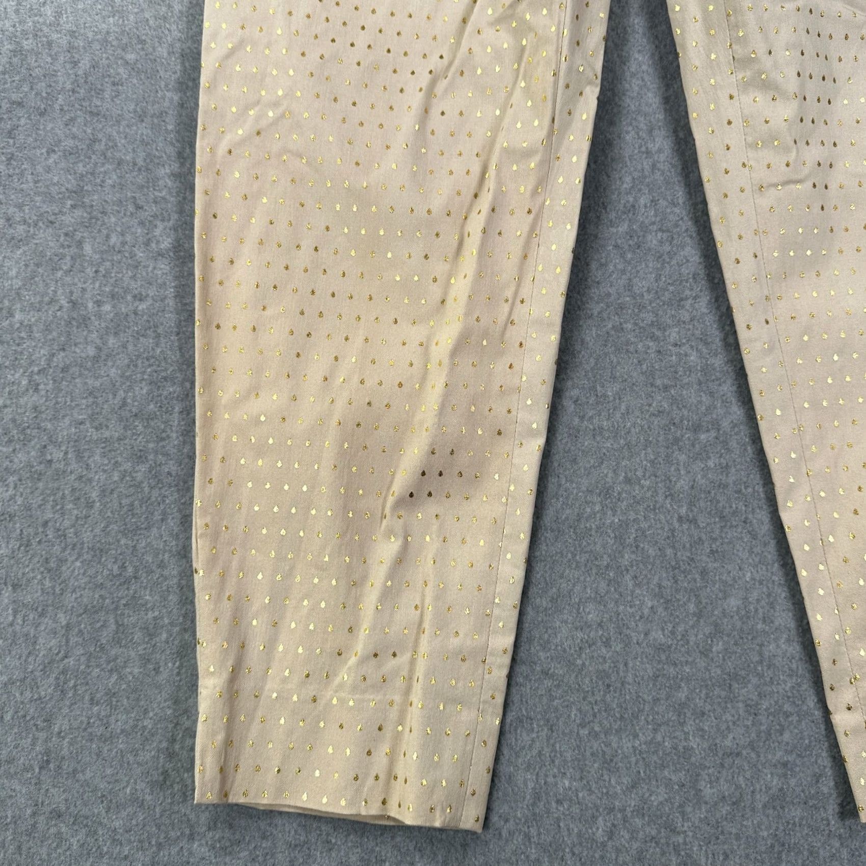 Vintage Lane Bryant Ankle Pants Beige Gold Women's 16 Skinny Flat Front Pull On Pockets Regular Inseam 29 Theme Classic Style Ankle Pants Size 38" / US 16 / IT 52 - 6 Thumbnail