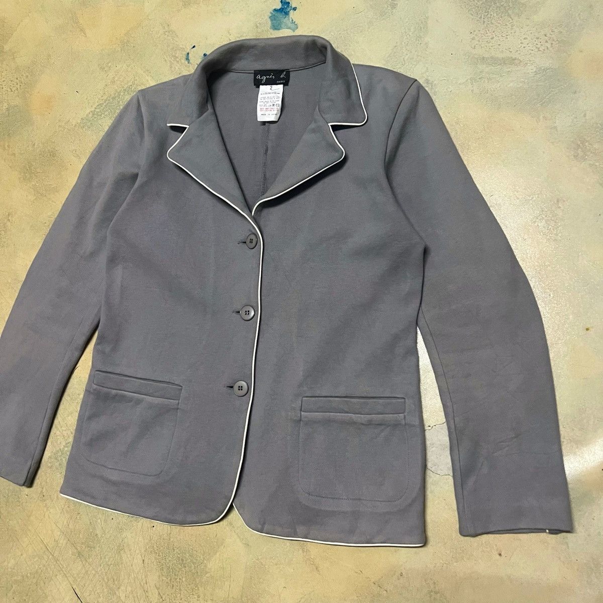 Designer × Japanese Brand × agnes b. Agnes B Blazer Coat Jacket Size S / US 4 / IT 40 - 2 Thumbnail