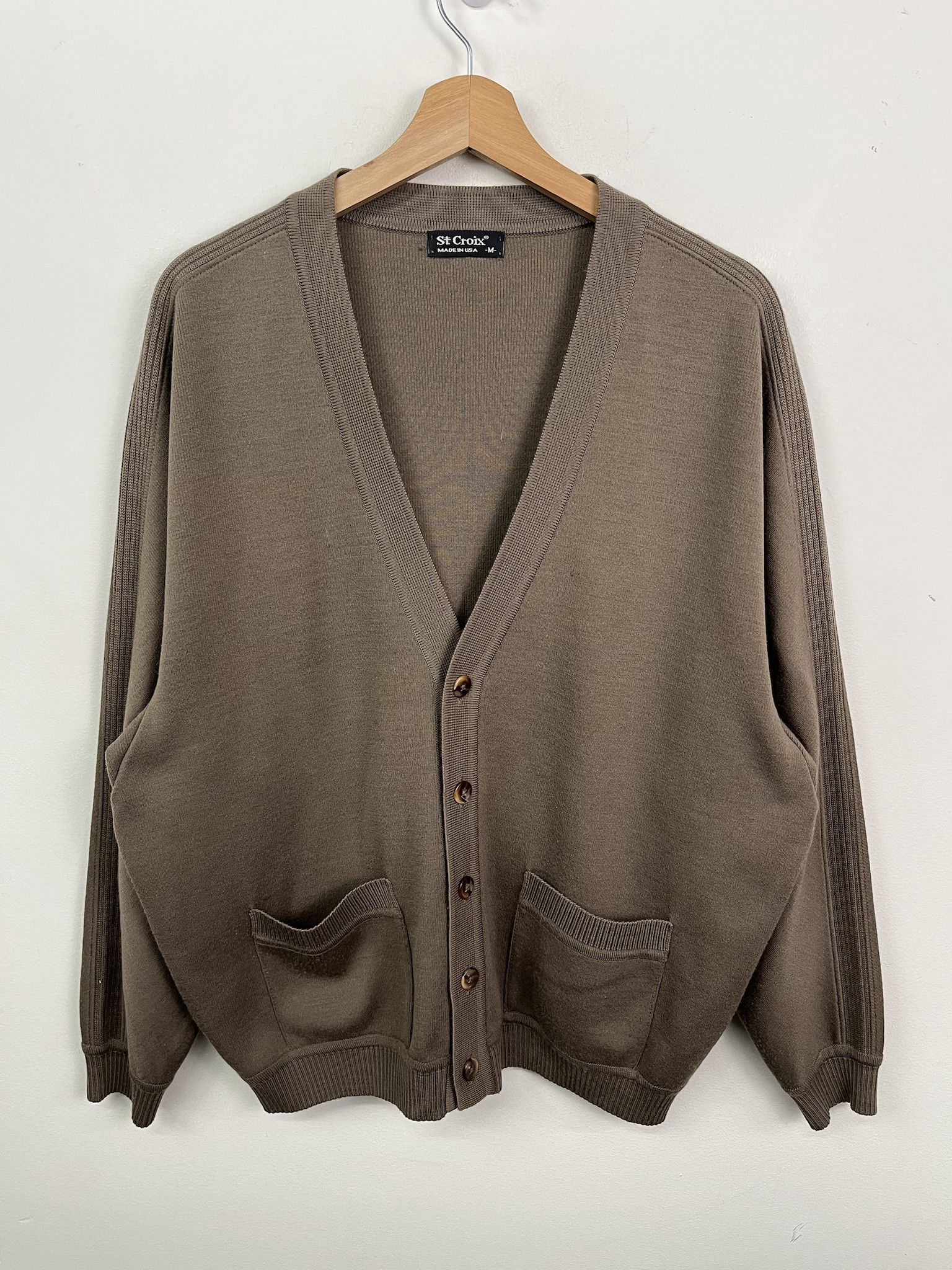 Other Vintage St Croix Knits Taupe Brown Cardigan Sweater Size XL Size US XL / EU 56 / 4 - 1 Thumbnail