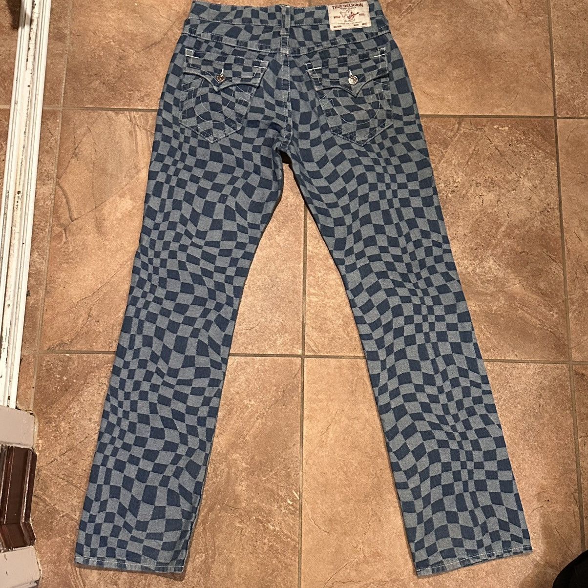 True Religion True Religion Ricky Wavy Checkered Jeans Size US 30 / EU 46 - 4 Thumbnail
