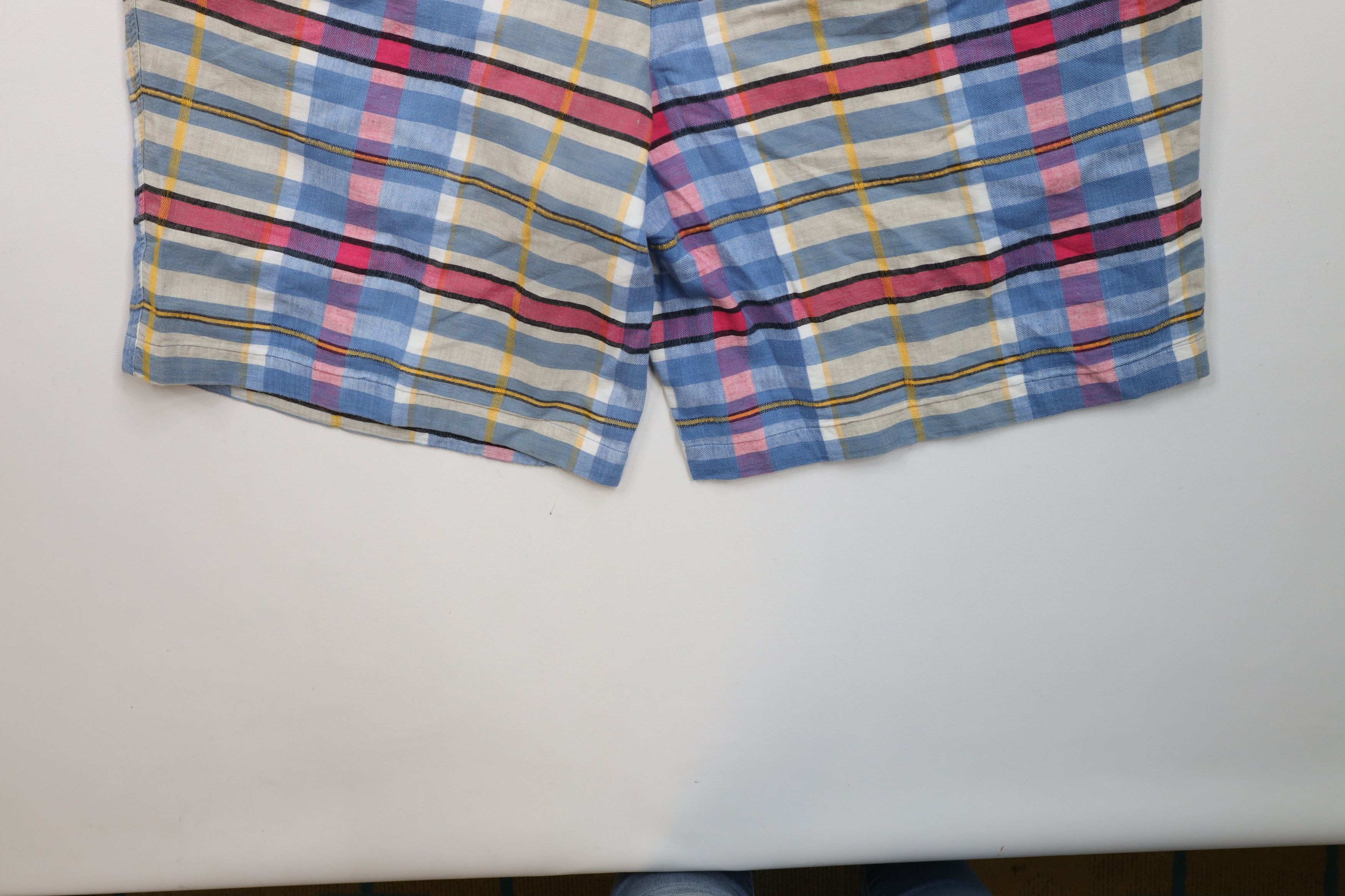 Vintage Vintage 90s Streetwear Madras Plaid Flannel Chino Shorts Size US 36 / EU 52 - 12 Thumbnail
