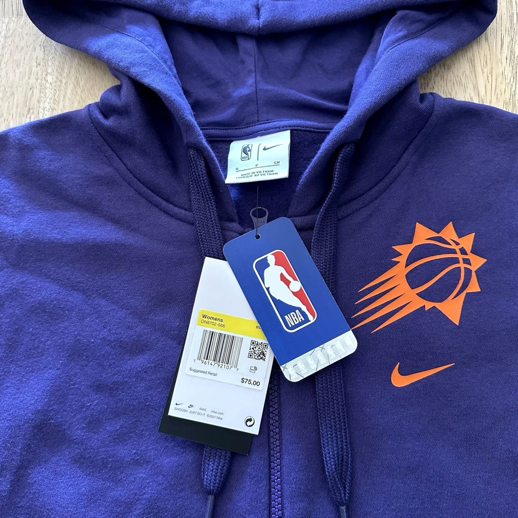Nike Nike NBA Suns Fleece Hoodie Full Zip Jacket Womens S Purple Dynamic Dri-FIT Sportswear Size S / US 4 / IT 40 - 2 Thumbnail