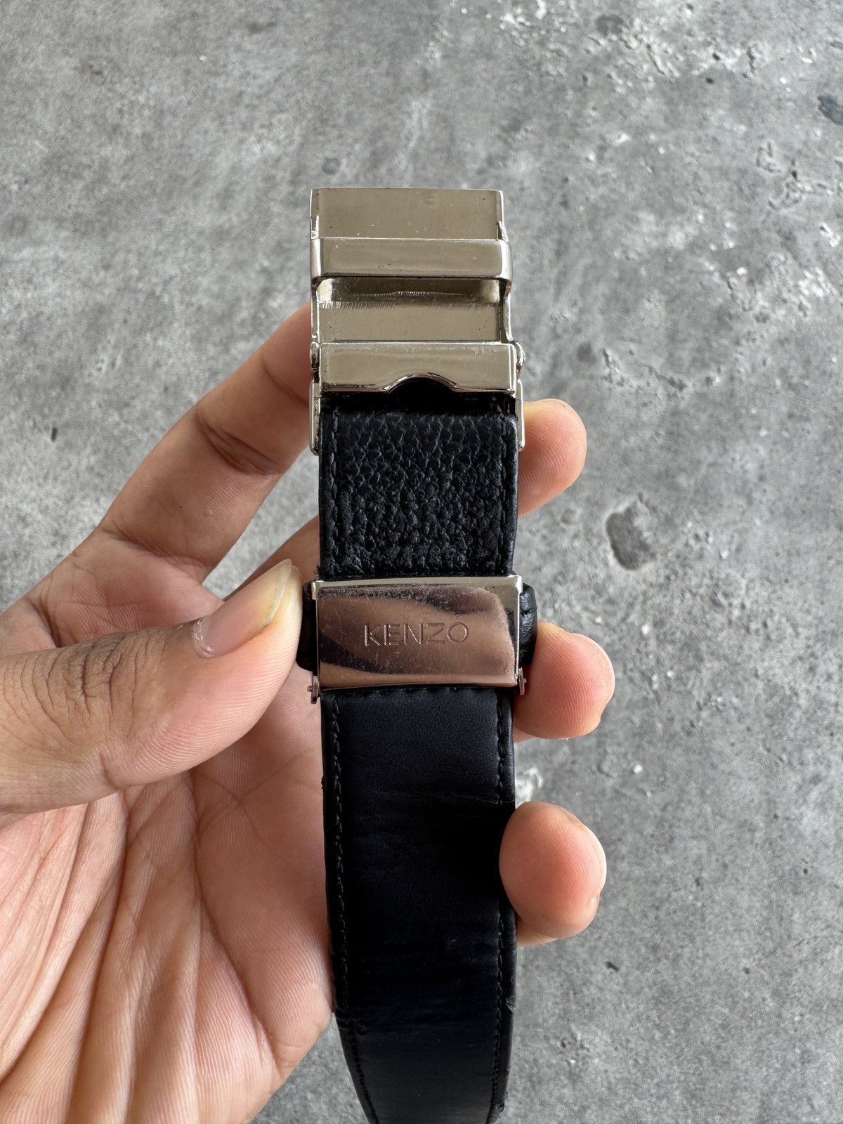 Kenzo Kenzo Black Leather Belt Size ONE SIZE - 5 Thumbnail