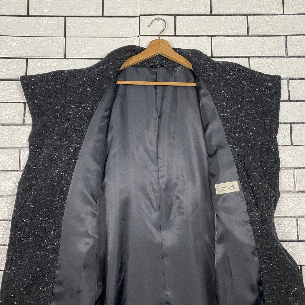 Issey Miyake 📌Vintage Overcoat Wool Long Double Breast Time Is Over Size US M / EU 48-50 / 2 - 16 Thumbnail