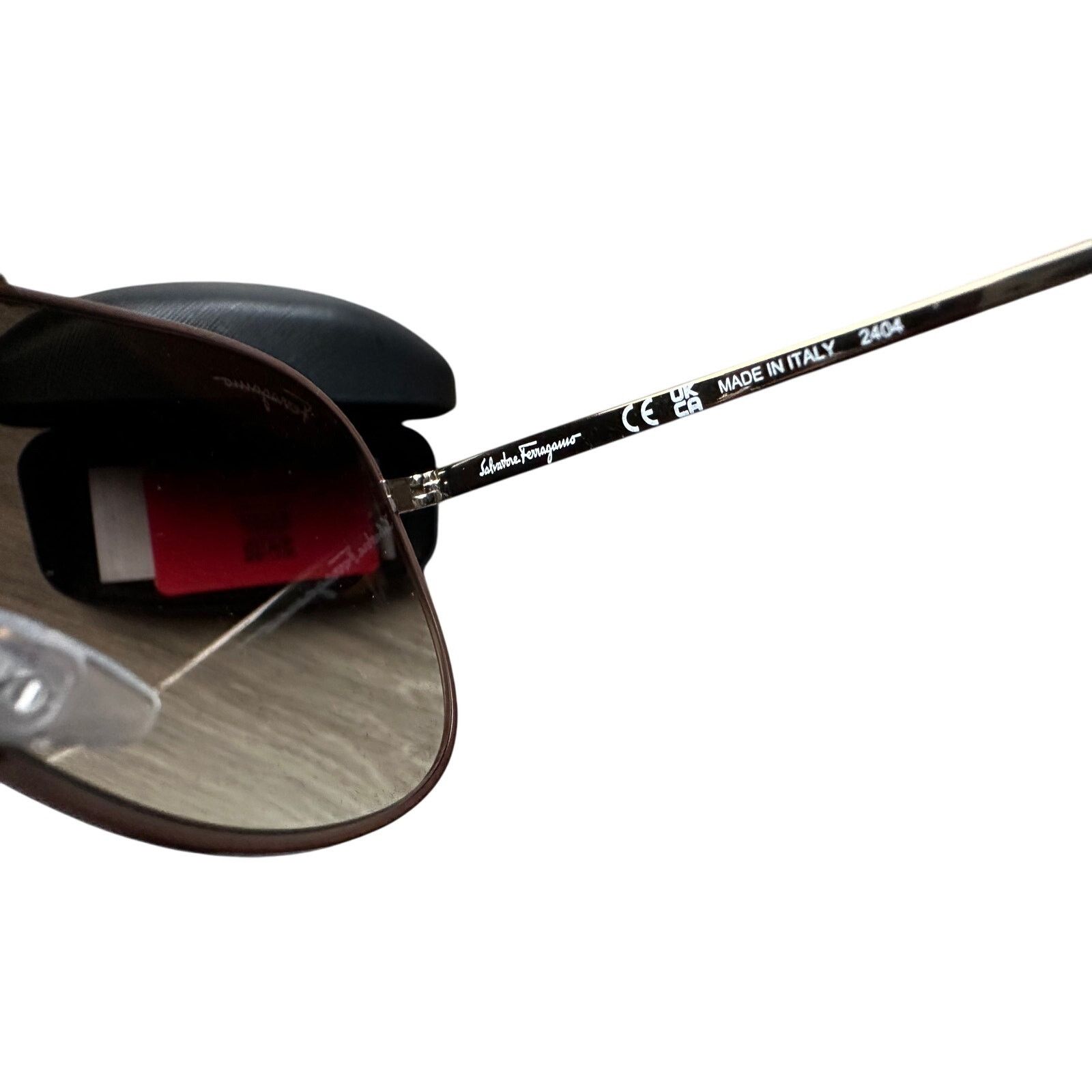 Salvatore Ferragamo Salvatore Ferragamo Brown Pilot Unisex Sunglasses Size ONE SIZE - 11 Thumbnail