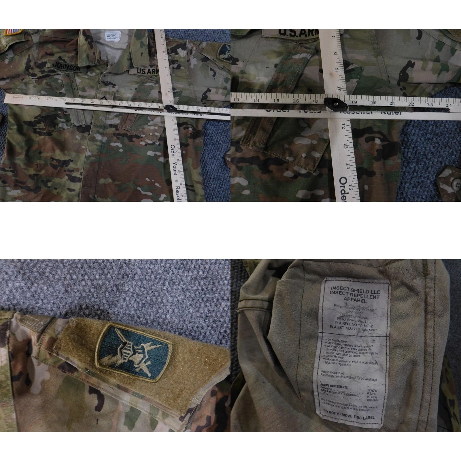 Vintage VINTAGE US Army ACU OCP Jacket Womens Small Short Camouflage Insect Shield Coat NSN Size 28" / US 6 / IT 42 - 8 Thumbnail