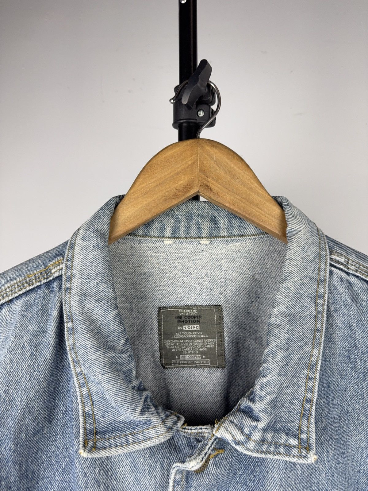 Lee Vntg Retro USA 90s Lee Cooper Western Denim Trucker Jacket Size US L / EU 52-54 / 3 - 4 Thumbnail