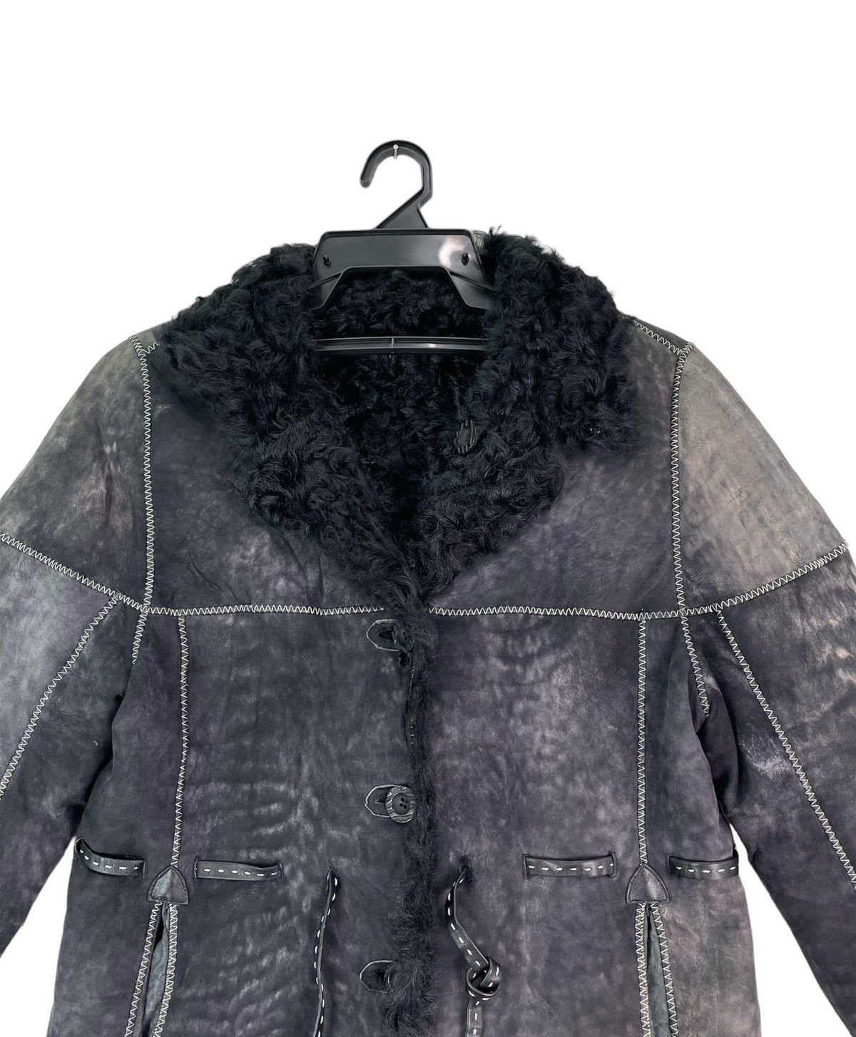 Other Vtg 90s reconstruction sheepskin leather bomber jacket Size ONE SIZE - 2 Thumbnail
