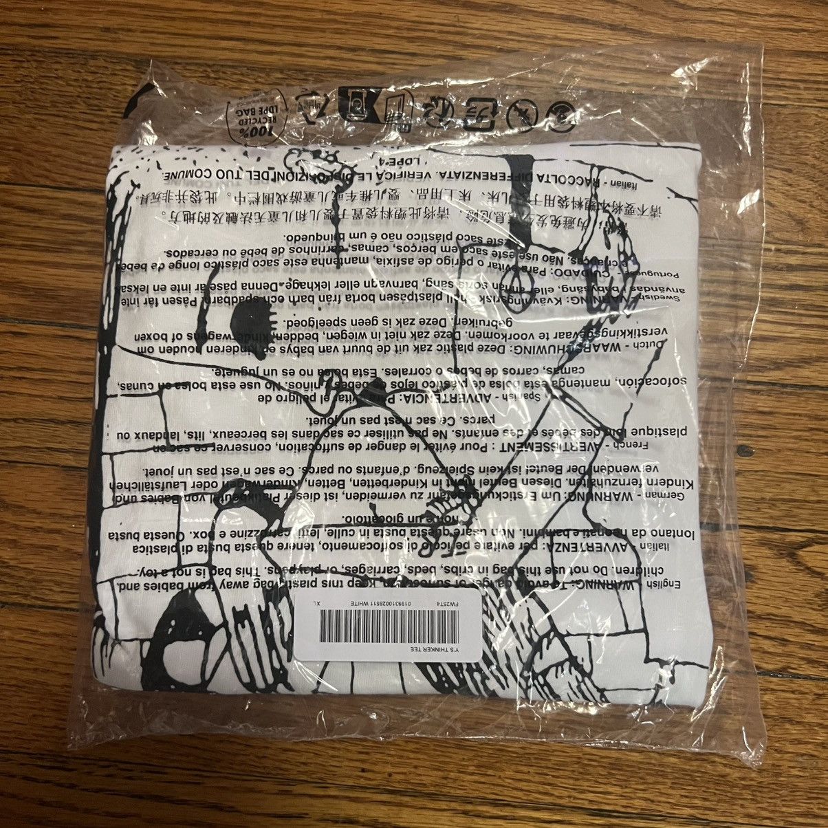 Supreme Supreme Ys By Yohji Yamamoto Thinker Tee White Size: XL Size US XL / EU 56 / 4 - 4 Thumbnail