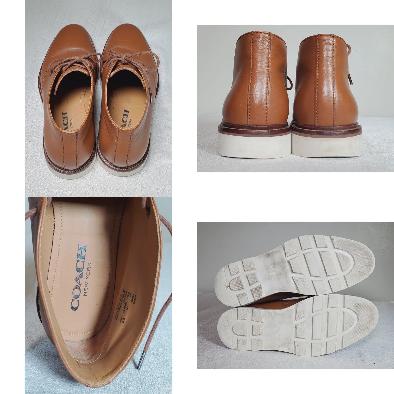 Coach COACH Bedford Chukka Boots G1416 Brown Leather Ankle Boot Mens 9.5 D Leather Sole Size US 10 / EU 43 - 8 Thumbnail
