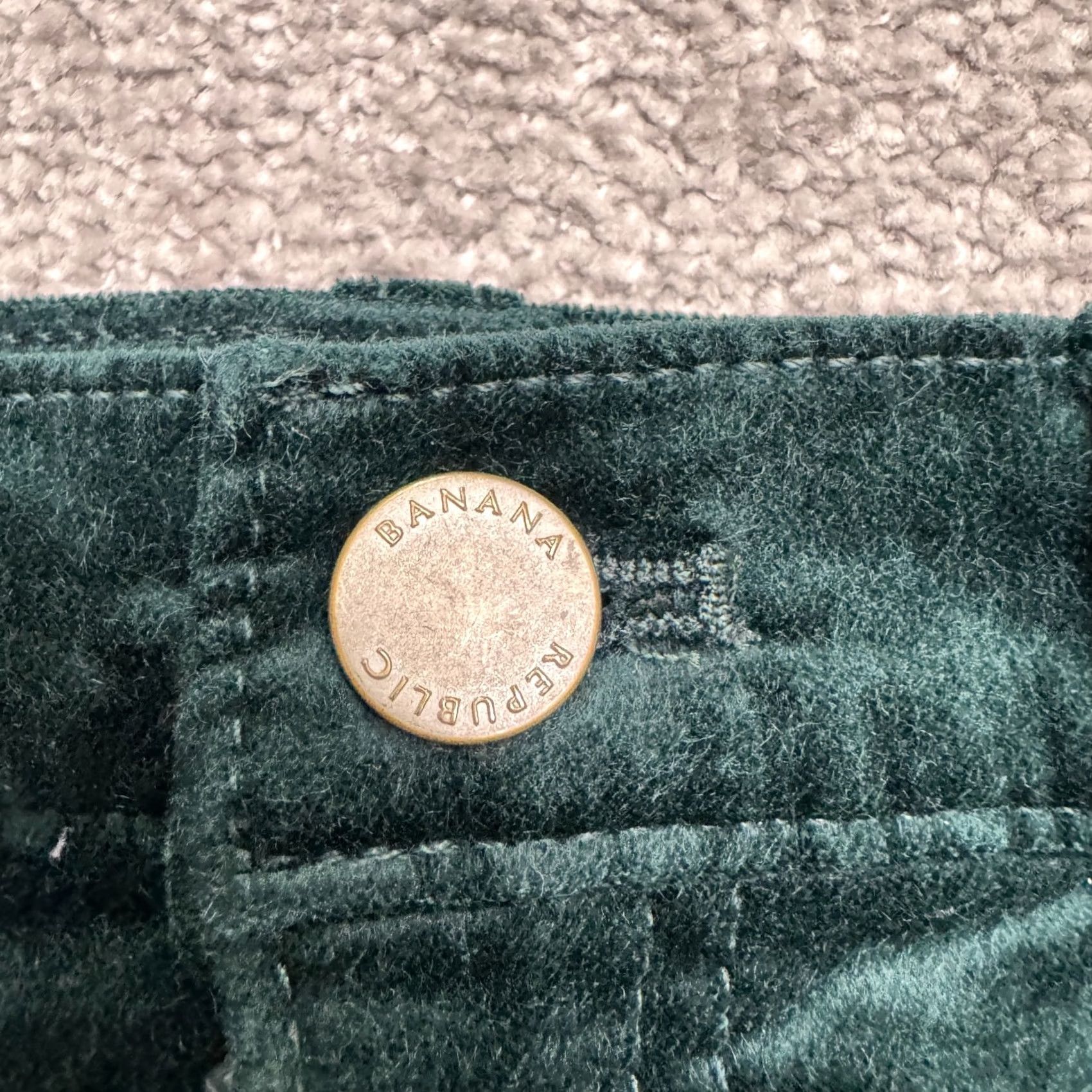 Banana Republic Banana Republic Pants Women's High Rise Slim Fit Velvet 31 Long Green Chino Casual Workwear 90s? Size 24" / US 00 / IT 34 - 4 Thumbnail