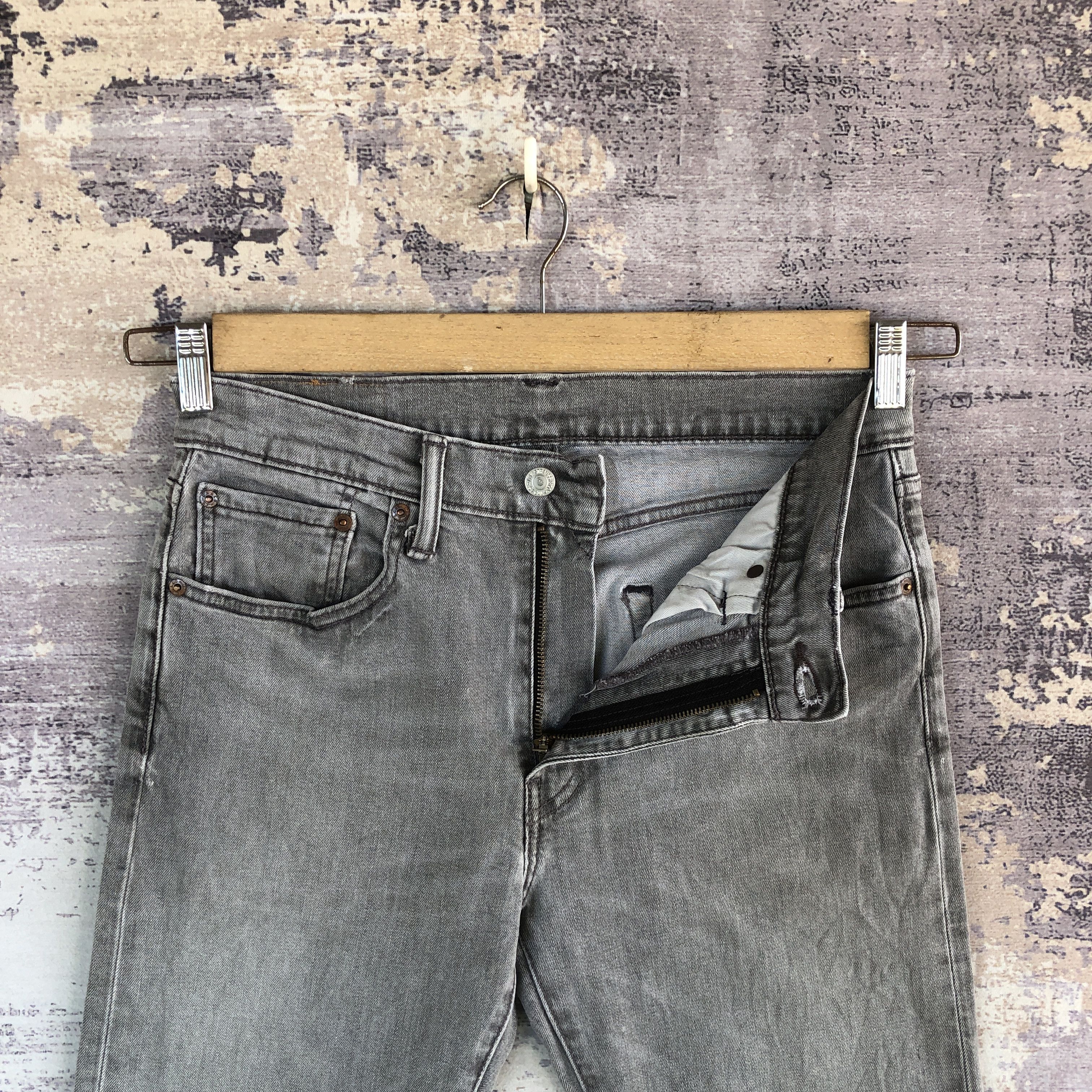 Levi's Y2K Black Levis 512 Slim Tapered Jeans Levi's Ash Gray Denim Size US 30 / EU 46 - 6 Thumbnail