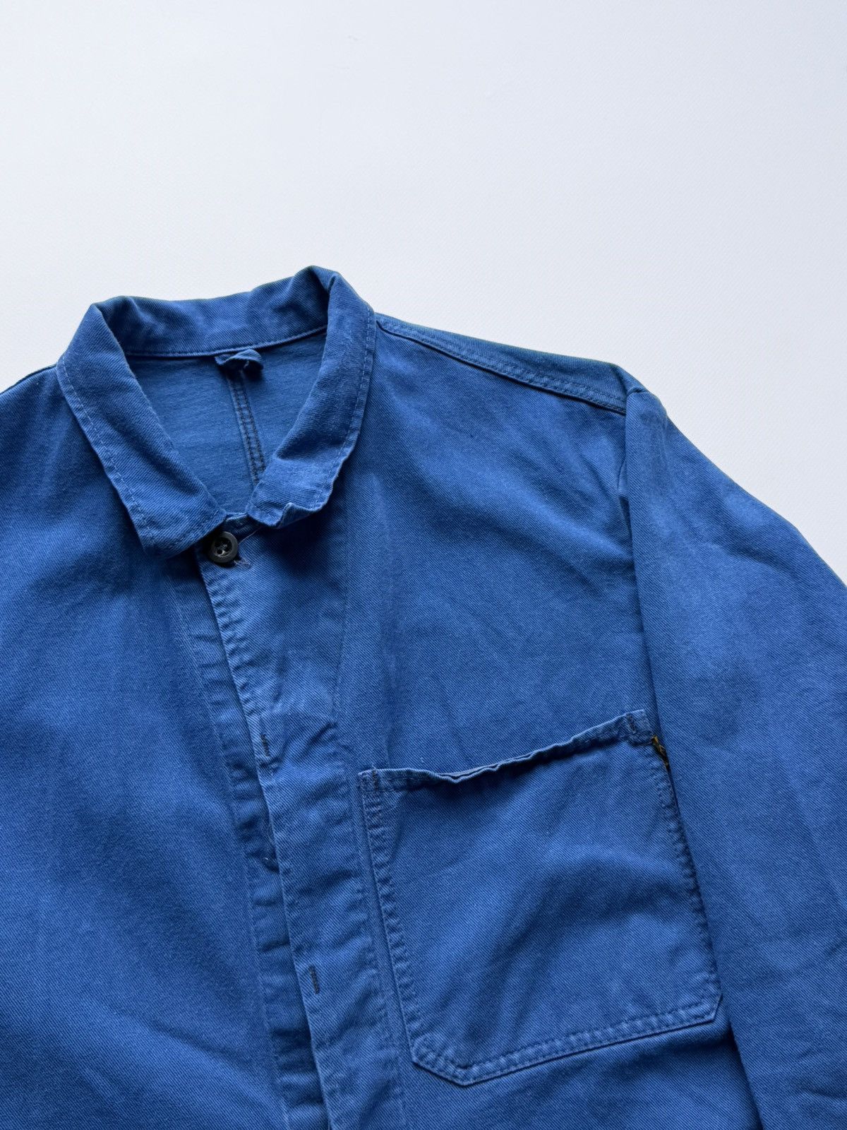 Vetra Vintage 80s French Work Distressed Faded Chore Jacket Size US L / EU 52-54 / 3 - 4 Thumbnail