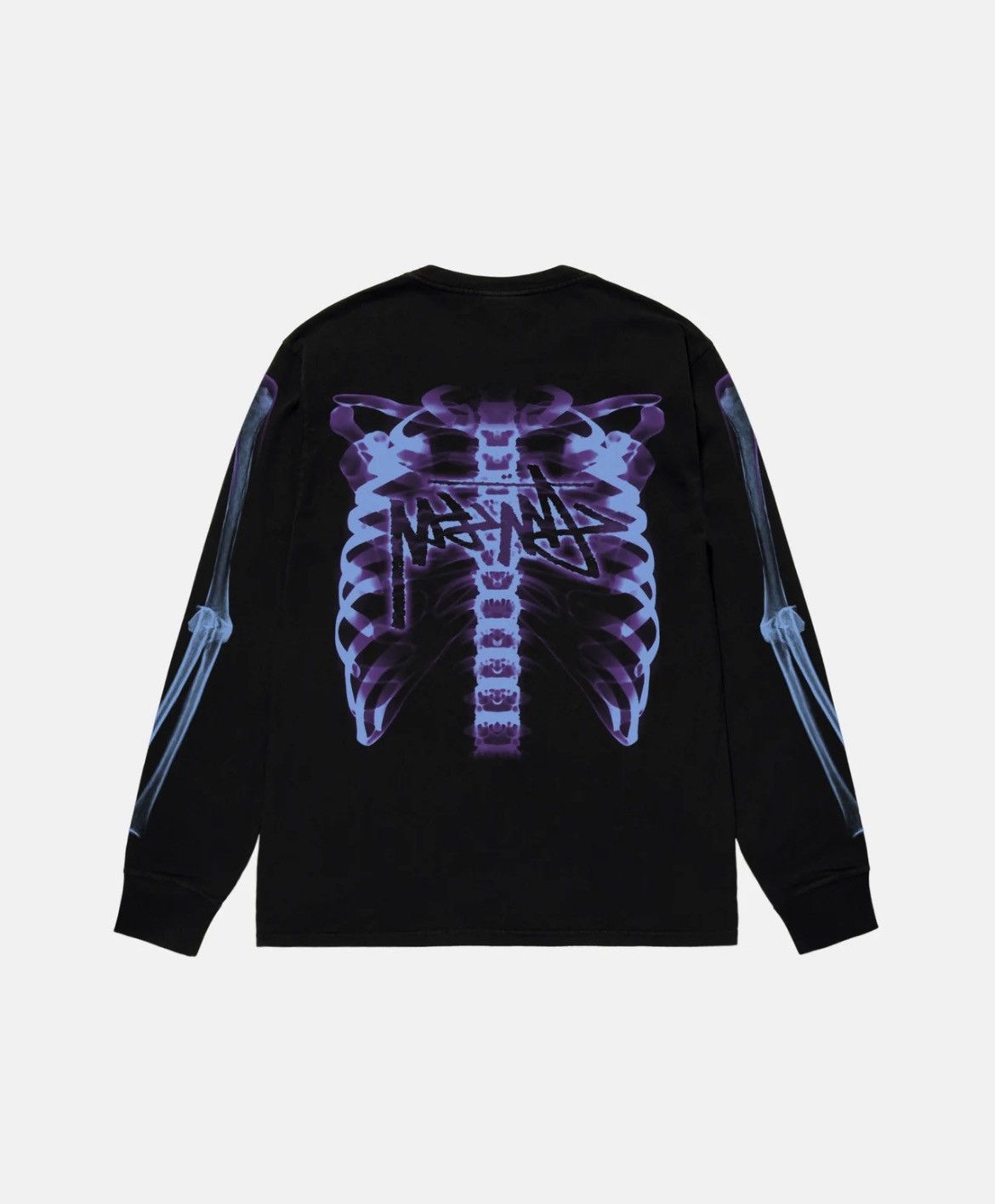 Streetwear × Stussy × Vintage Stussy Black Rib Cage 3M