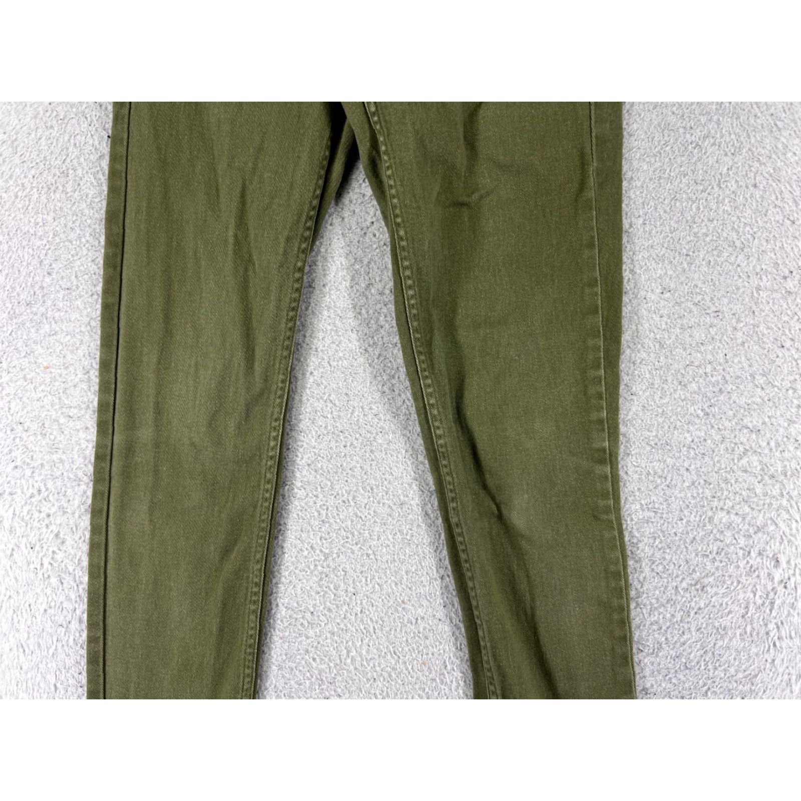 Vintage Arizona Jeans Women Green Skinny 0 Ultra Low Rise Cotton Blend 23x29 Denim 5-Pocket Design Regular Inseam 29 in Size 25" / US 0 / IT 36 - 3 Thumbnail