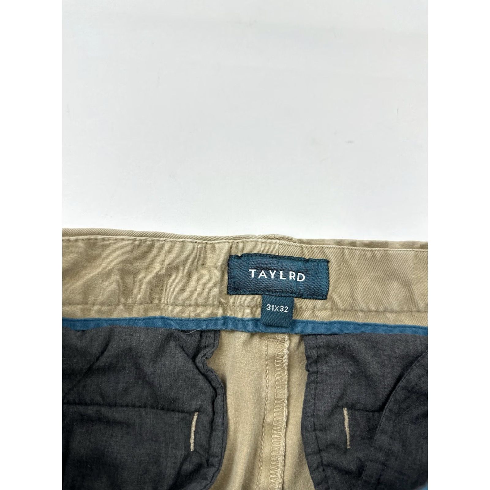 Vintage Taylrd Pants Men 31x30 Khaki Chino Flat Front Twill Cotton Beige Regular Inseam 30 Straight Pant Mens Clothing Size US 31 - 5 Thumbnail