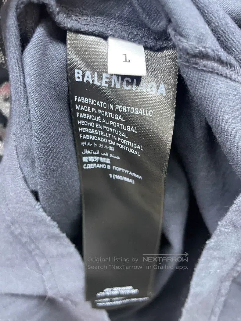 Balenciaga Balenciaga Glitter Worn Destroyed Short Sleeve Size US S / EU 44-46 / 1 - 7 Thumbnail