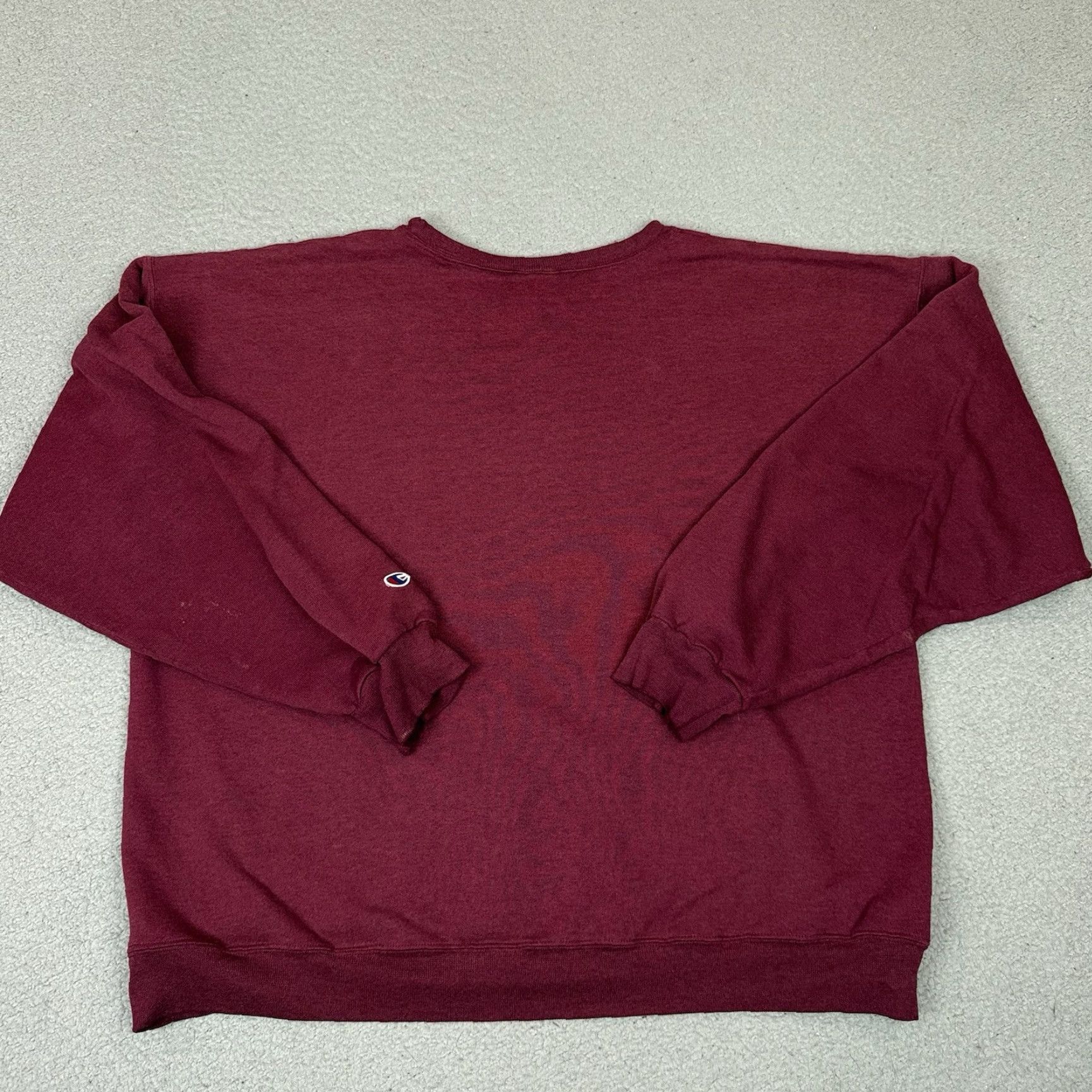 Champion VINTAGE Champion Sweatshirt Men XL Red Burgundy Distressed Crewneck Faded 90s Pullover Size US XL / EU 56 / 4 - 4 Thumbnail