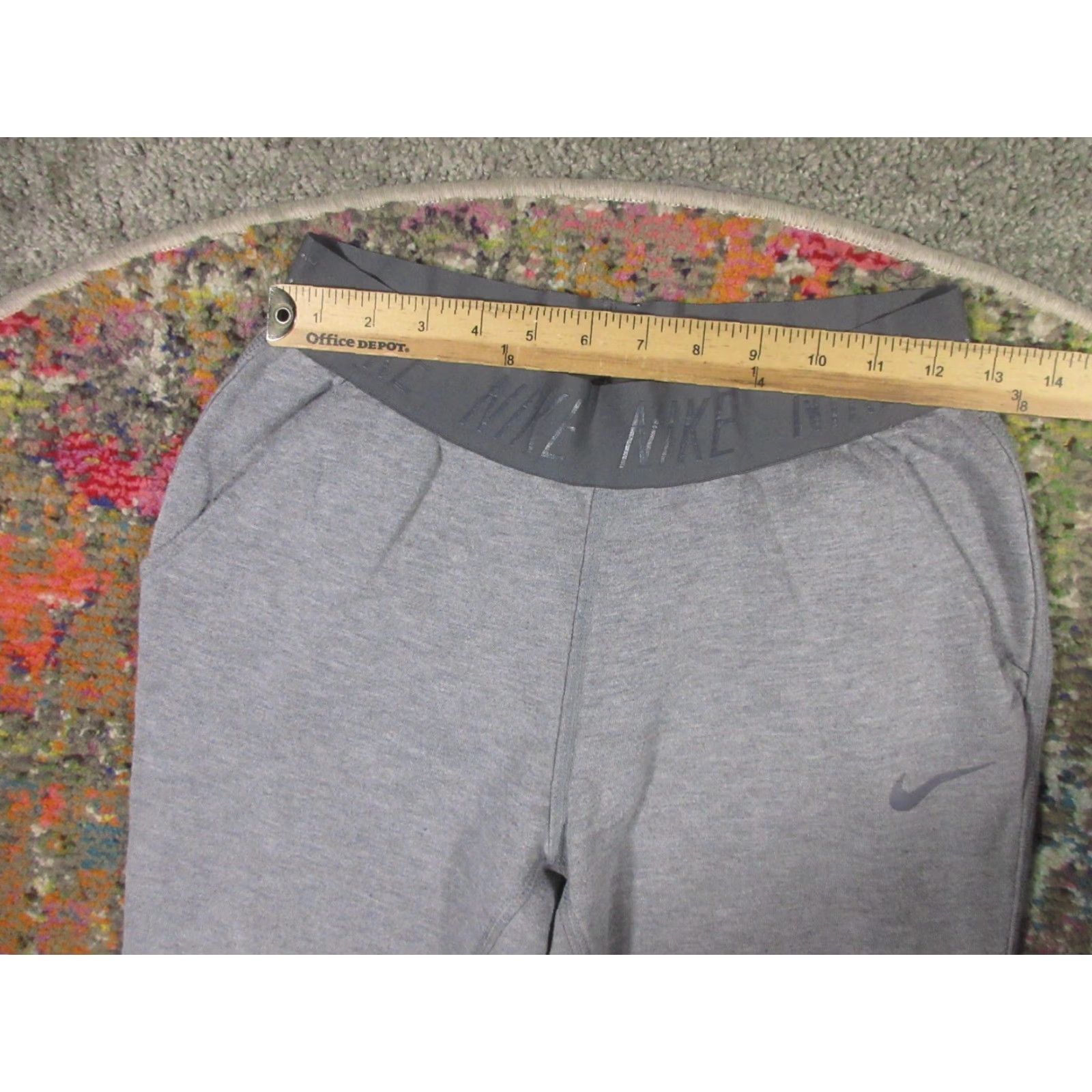 Nike Nike Dri-FIT Sweatpants Womens S Gray Drawstring Pockets Fleece Regular Size 28" / US 6 / IT 42 - 6 Thumbnail