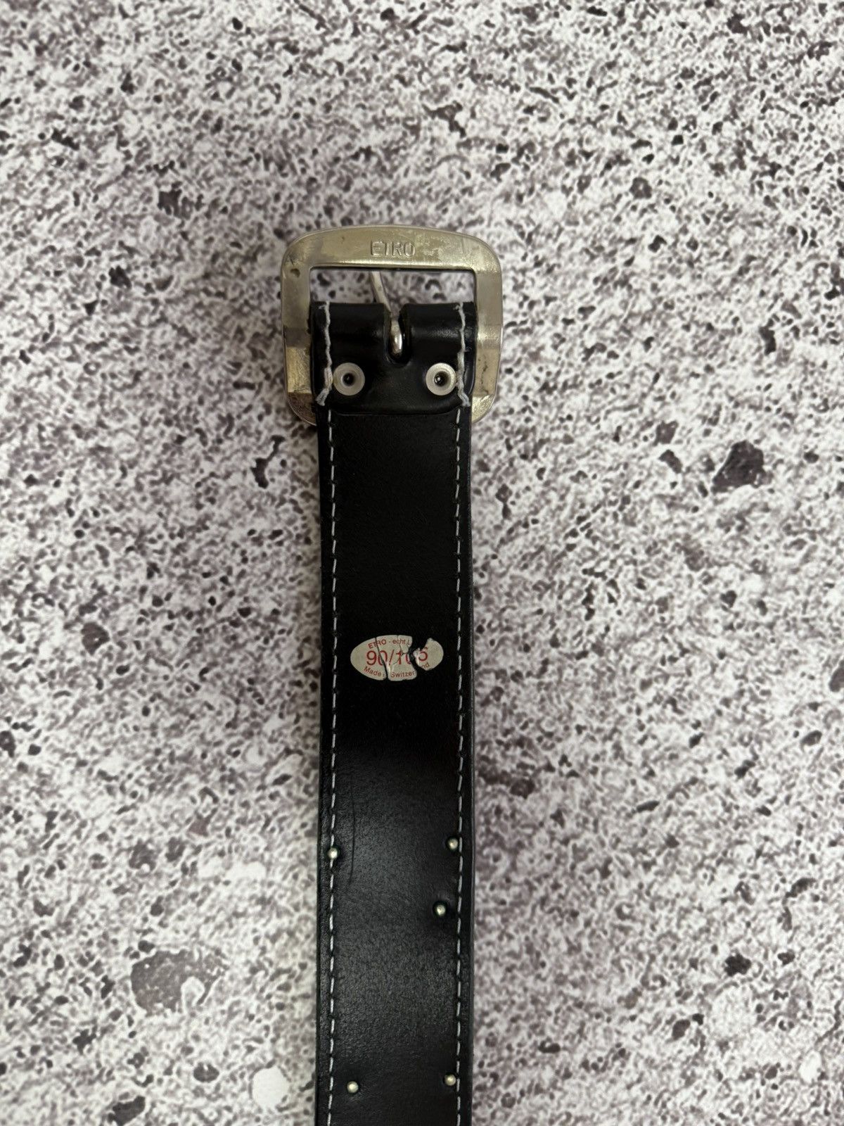 Etro Vintage Luxury Etro Leather Cows Belt Japanese Brand Size ONE SIZE - 9 Thumbnail