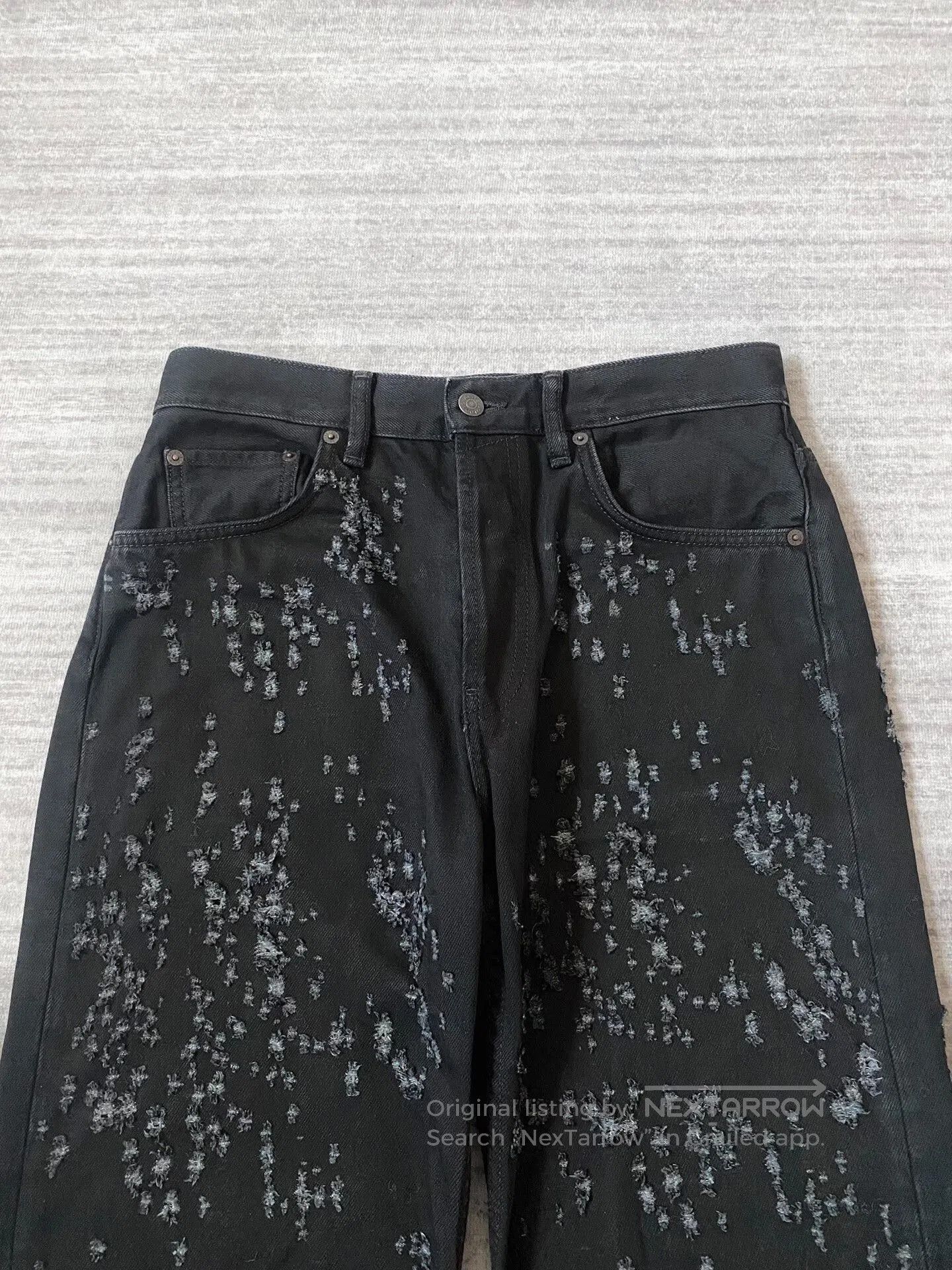 Acne Studios Acne Studios Distressed Black Denim Flared Pants. Size US 30 / EU 46 - 2 Thumbnail