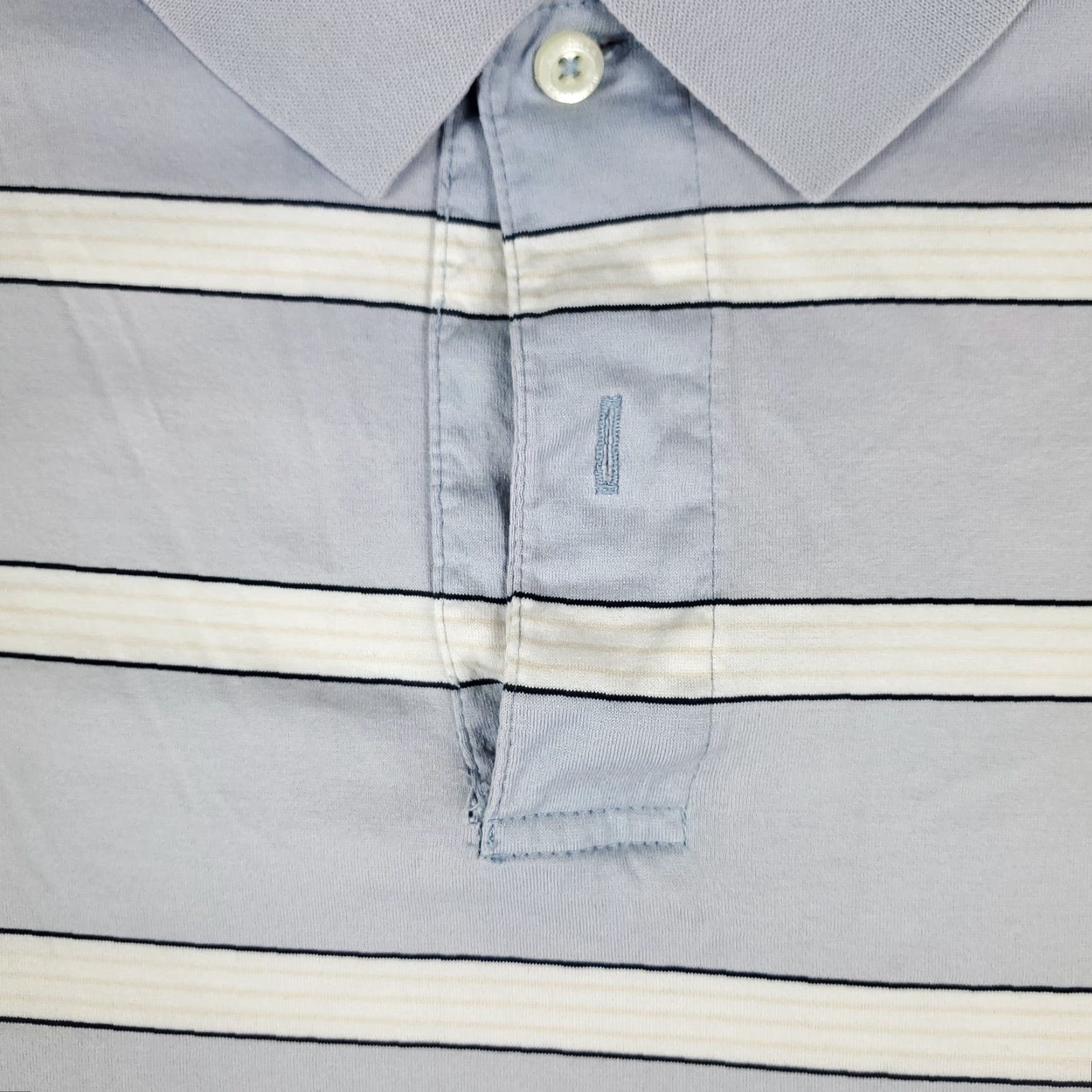 Nautica Nautica Polo Shirt Mens L Blue Striped Short Sleeve Casual Button-Front Cotton Blend Brand Logo Colorful Classic Preppy Sports Theme Mens Size US L / EU 52-54 / 3 - 6 Thumbnail