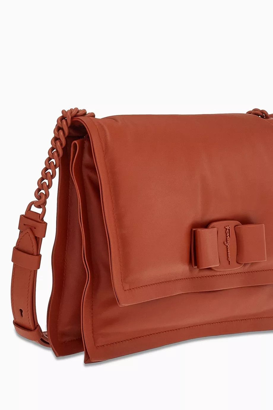 Salvatore Ferragamo o1s1rm1124 Size: OS / Padded Leather Shoulder Bag in Brown Size ONE SIZE - 5 Thumbnail