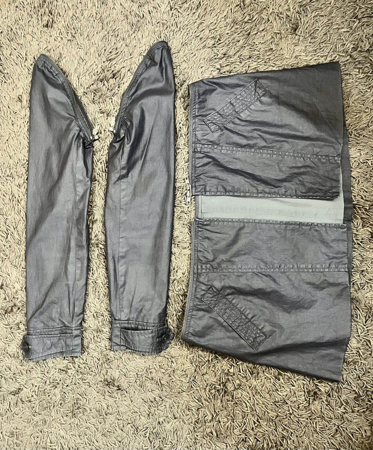 DKNY 2000s runway coats/vest faction combine zipped #H1 Size XS / US 0-2 / IT 36-38 - 8 Thumbnail